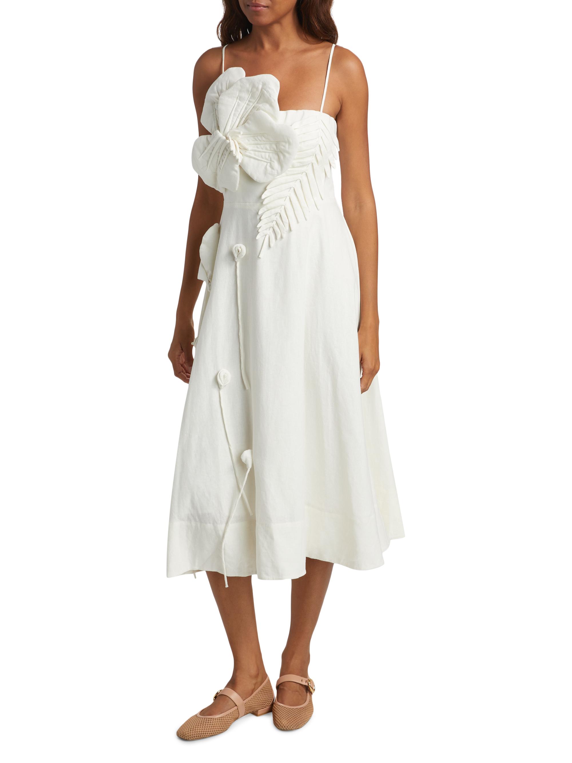 Farm Rio Garden Appliqu Sleeveless Midi-Dress | Saks Fifth Avenue