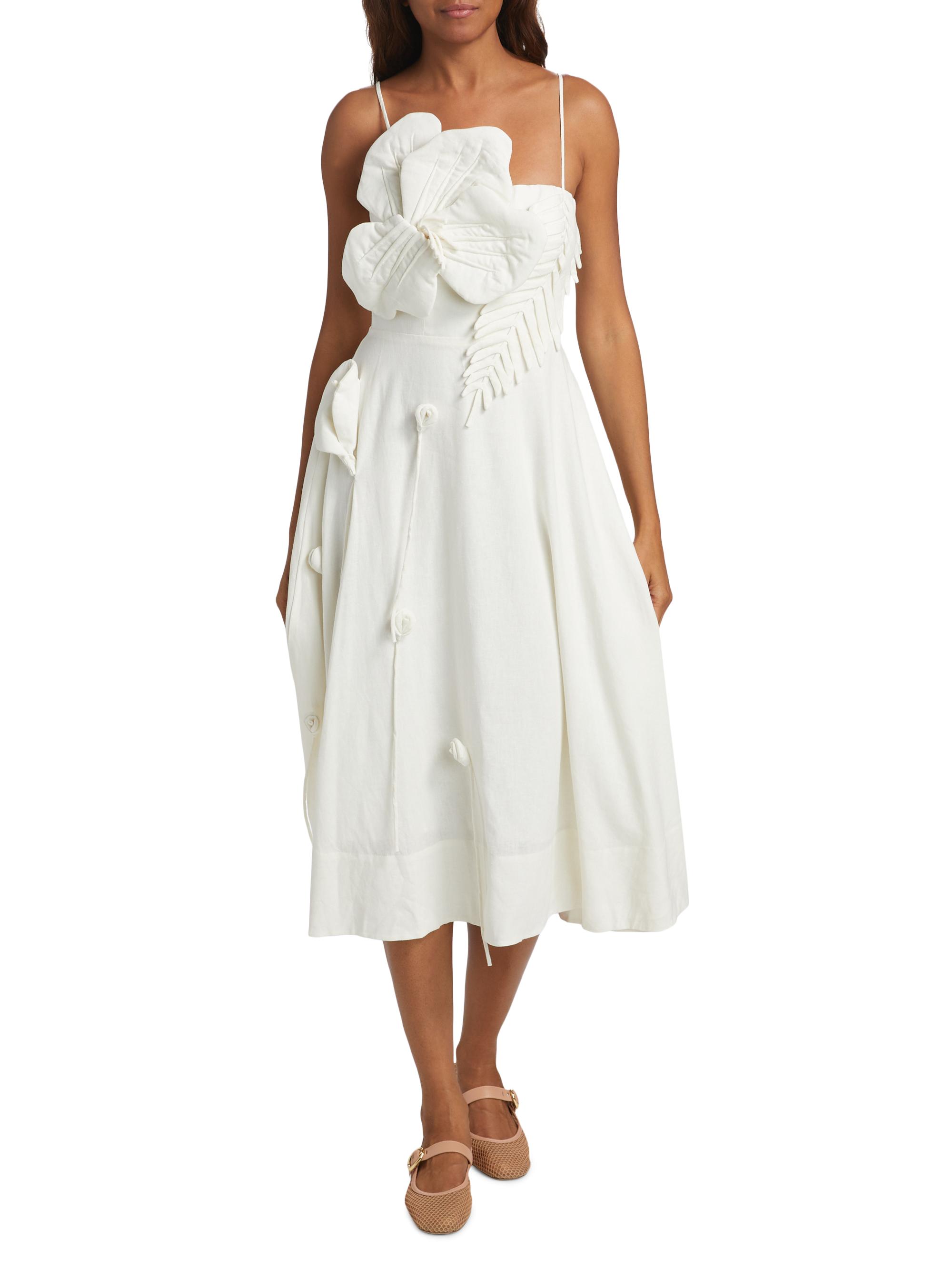 Farm Rio Garden Appliqu Sleeveless Midi-Dress | Saks Fifth Avenue