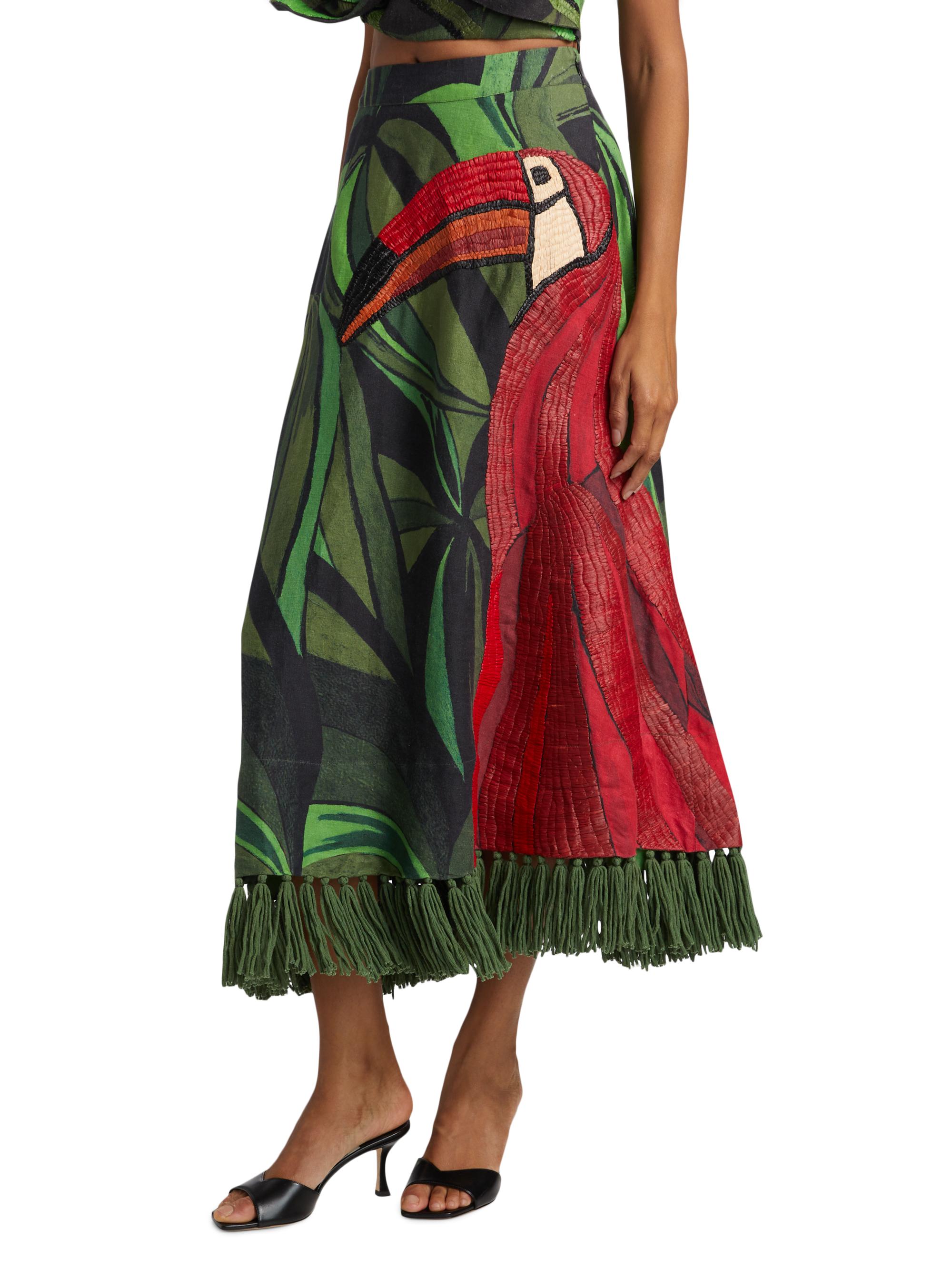 sachin and babi light blue dress Farm Rio Coconut Tree Embroidered Maxi Dress