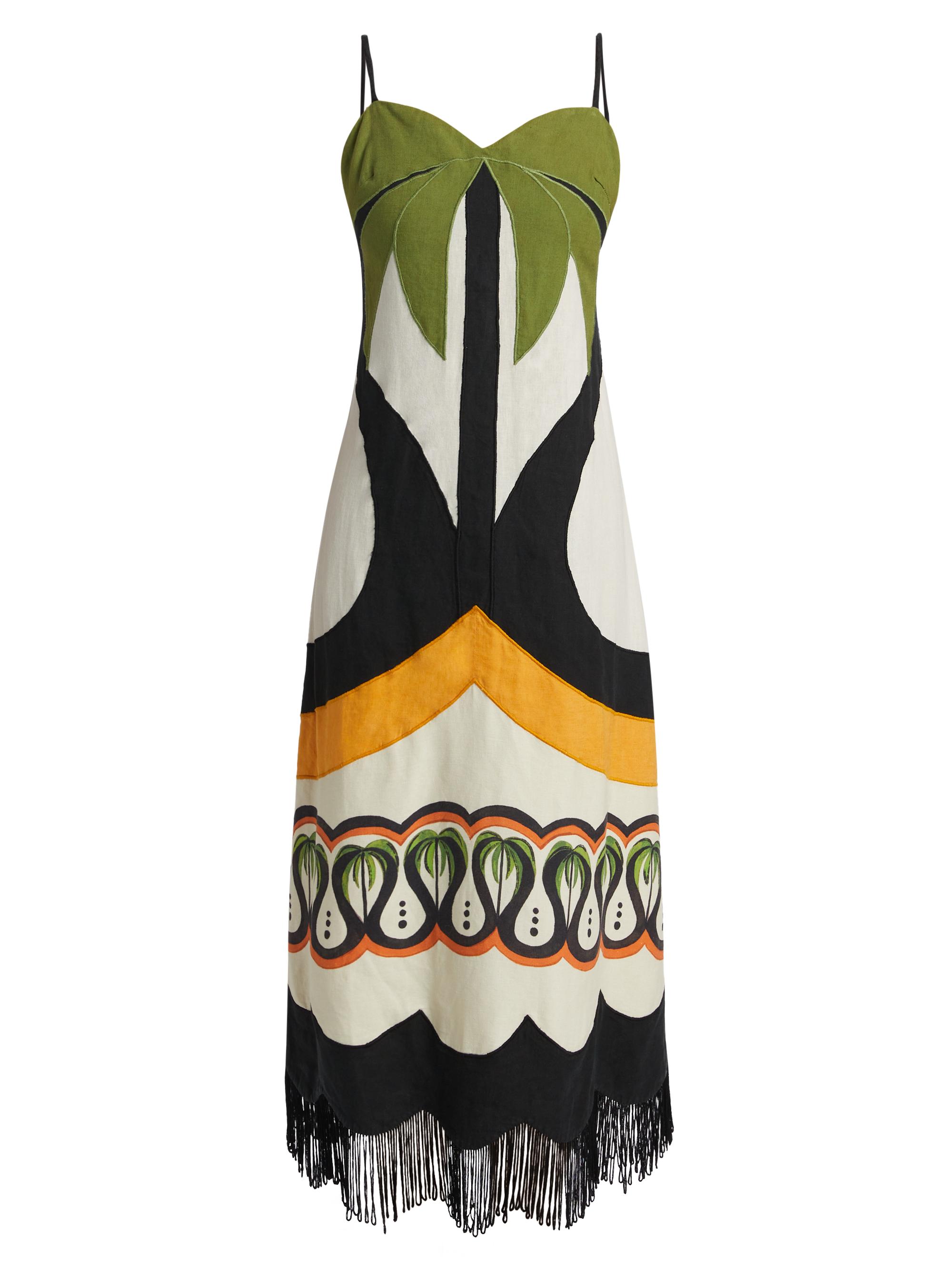 Farm Rio Coconut Tree Flow Cutwork Midi-Dress | Saks Fifth Avenue