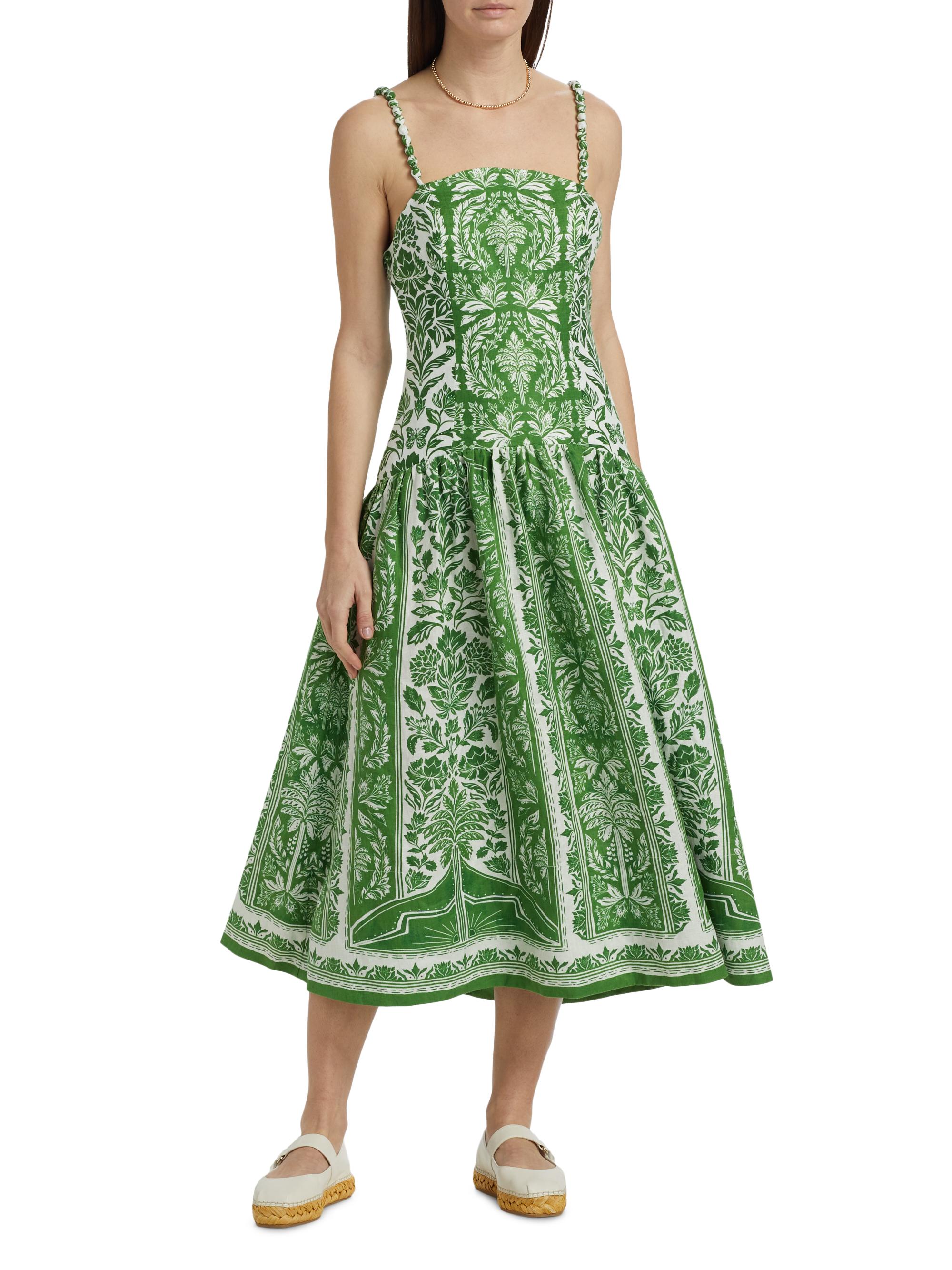 slim fit dress slacks Farm Rio Palermo Green Mini Dress – Serge+ Jane main image 0