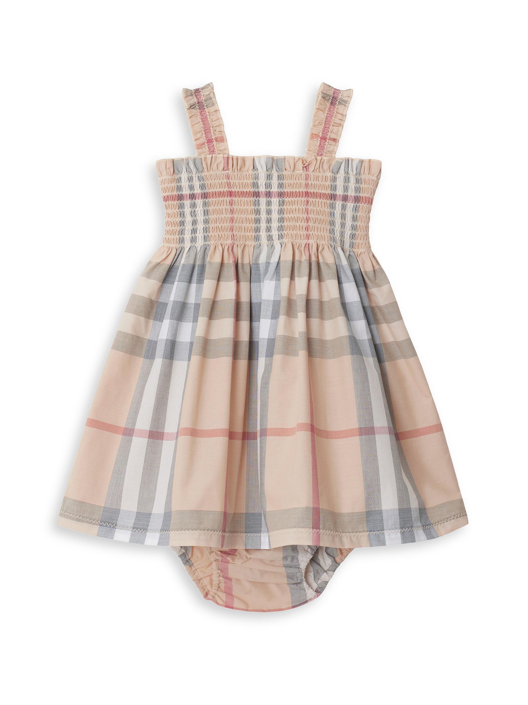 Burberry Baby Girl's Smocked Check Dress & Bloomers Set | Saks