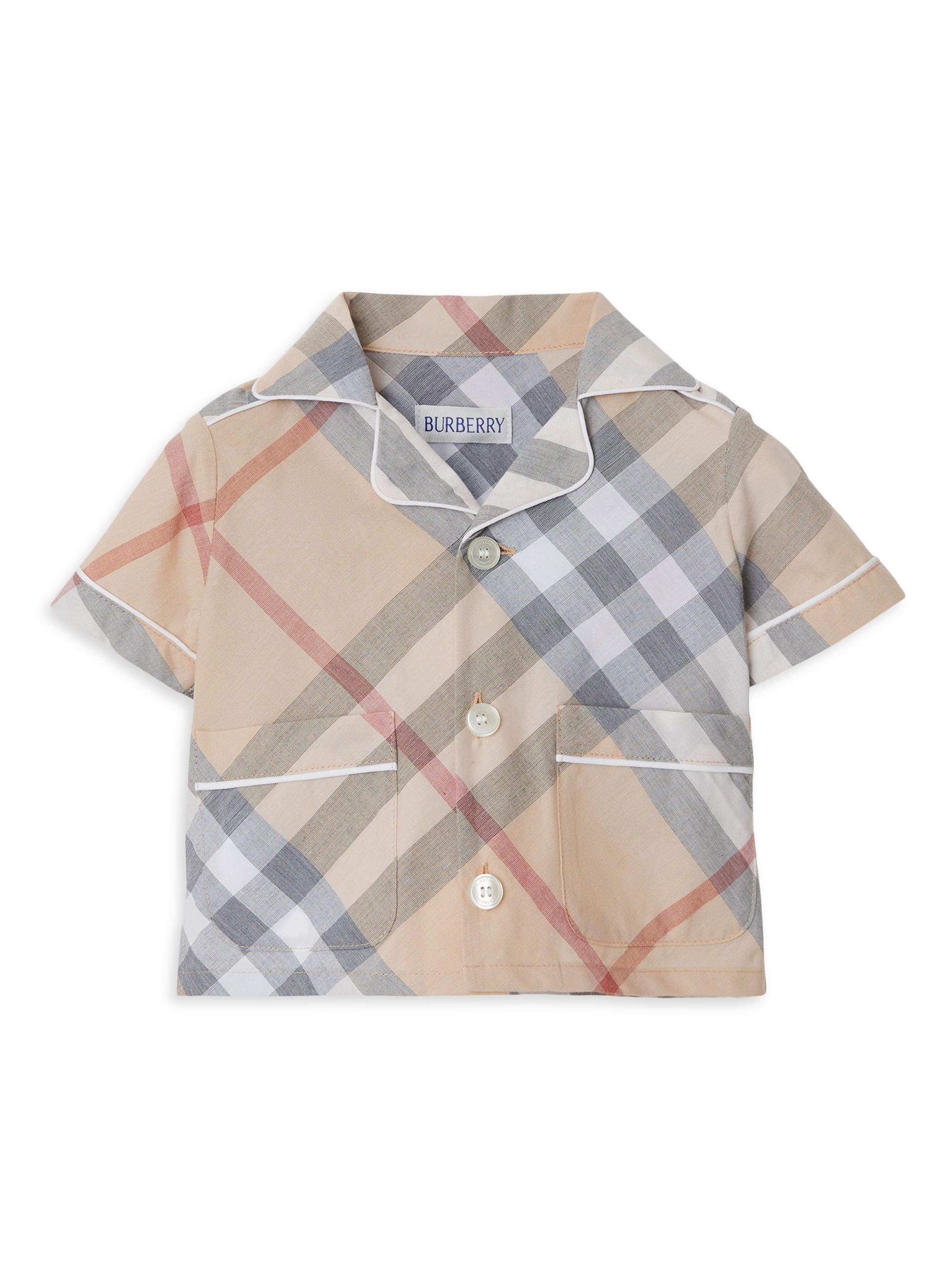 Burberry Baby's Carey Check Cotton Two-Piece Gift Set | Saks