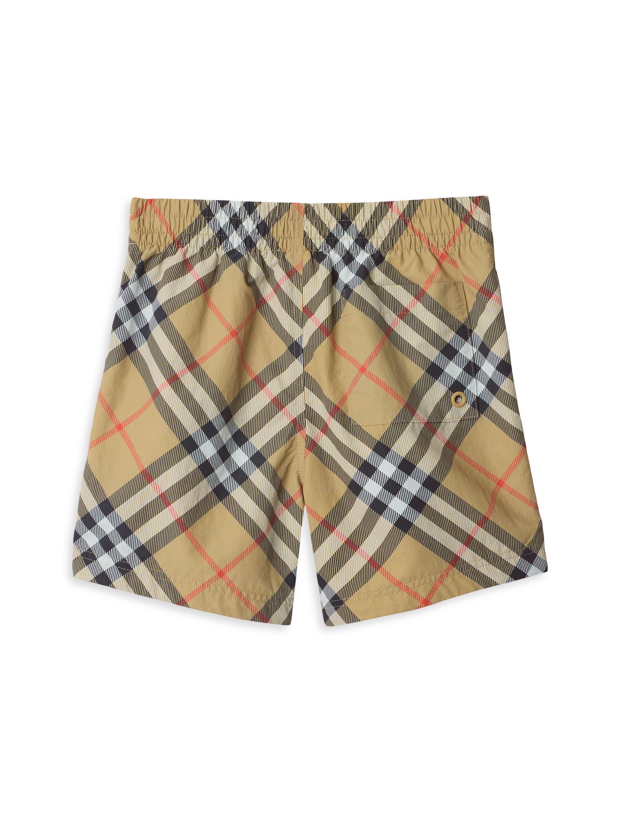 Baby Boy's, Little Boy's & Boy's Check Swim Shorts