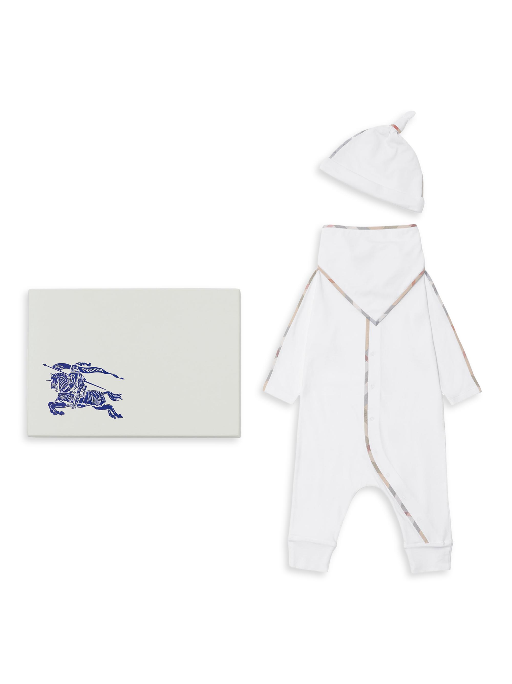 BURBERRY キッズ セットアップ Burberry Baby's Hamilton Stretch Cotton Three-Piece Gift Set