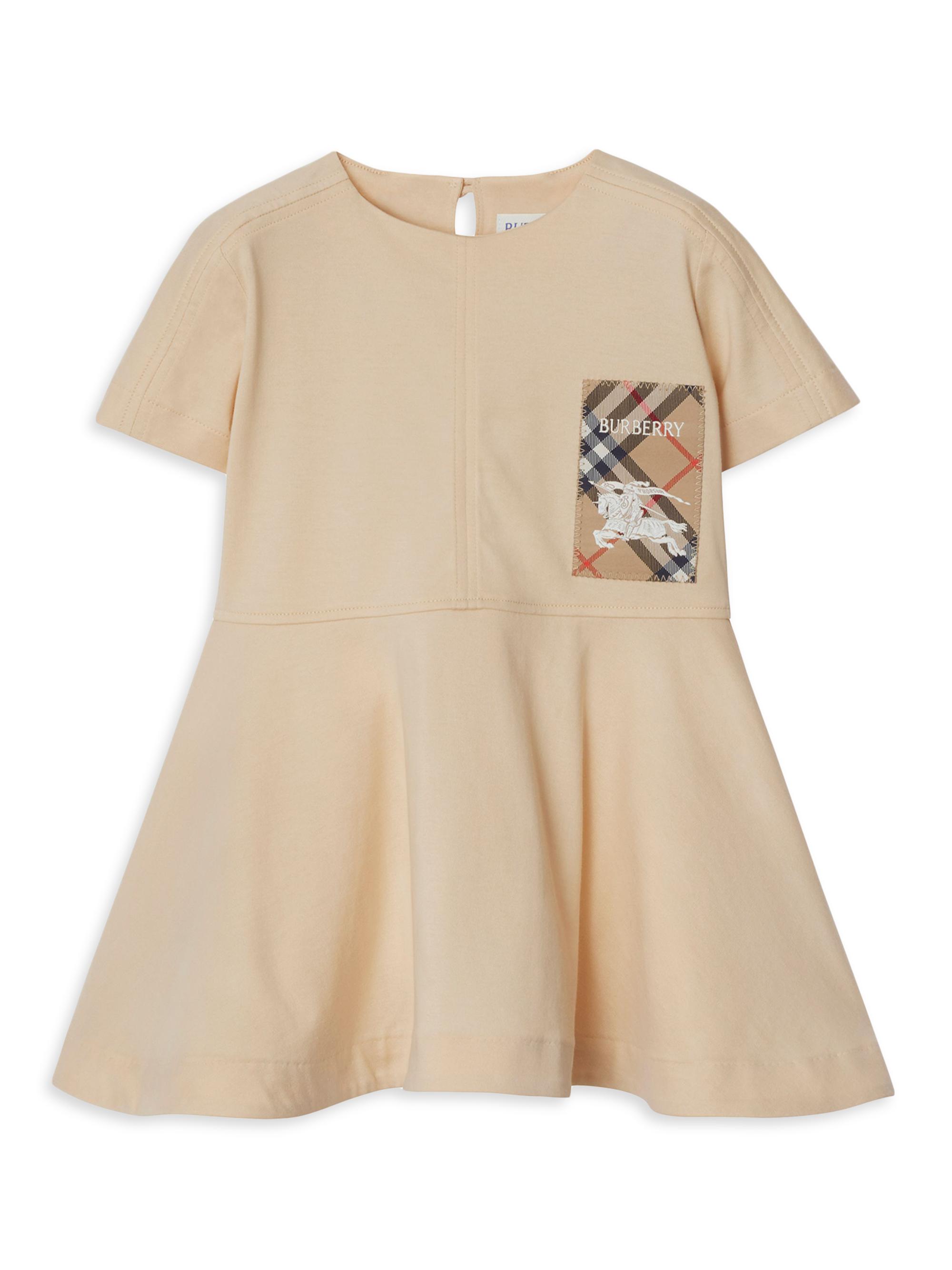 Burberry Little Girl's & Girl's Riley Logo Patch Cotton Dress - Calico 6 Months
