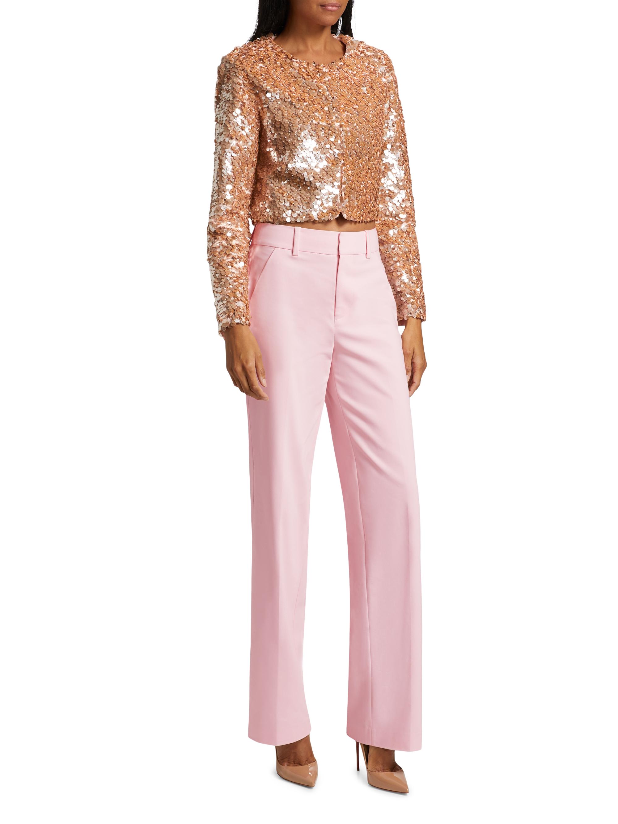 Alice + Olivia Alexander High-Rise Slim Pants | Saks Fifth