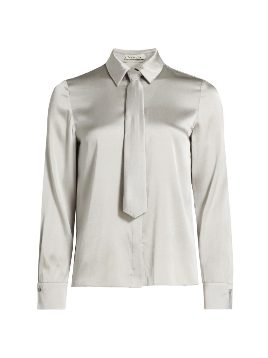 トップス Alice check ribbon tops ANDMARY】Alice check ribbon tops