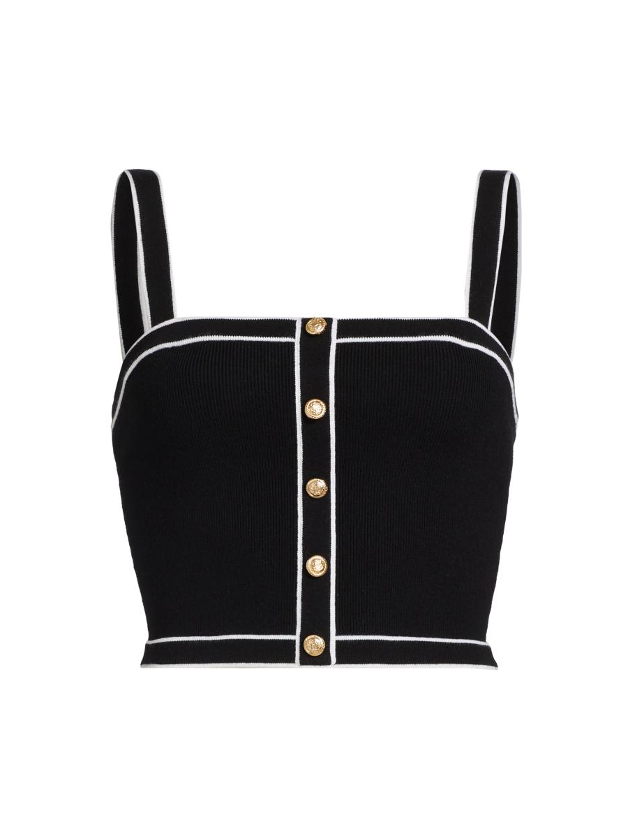 Shop Alice + Olivia Dandi Cropped Knit Tank | Saks Fifth Avenue Shop Alice + Olivia Dandi Cropped Knit Tank | Saks Fifth Avenue