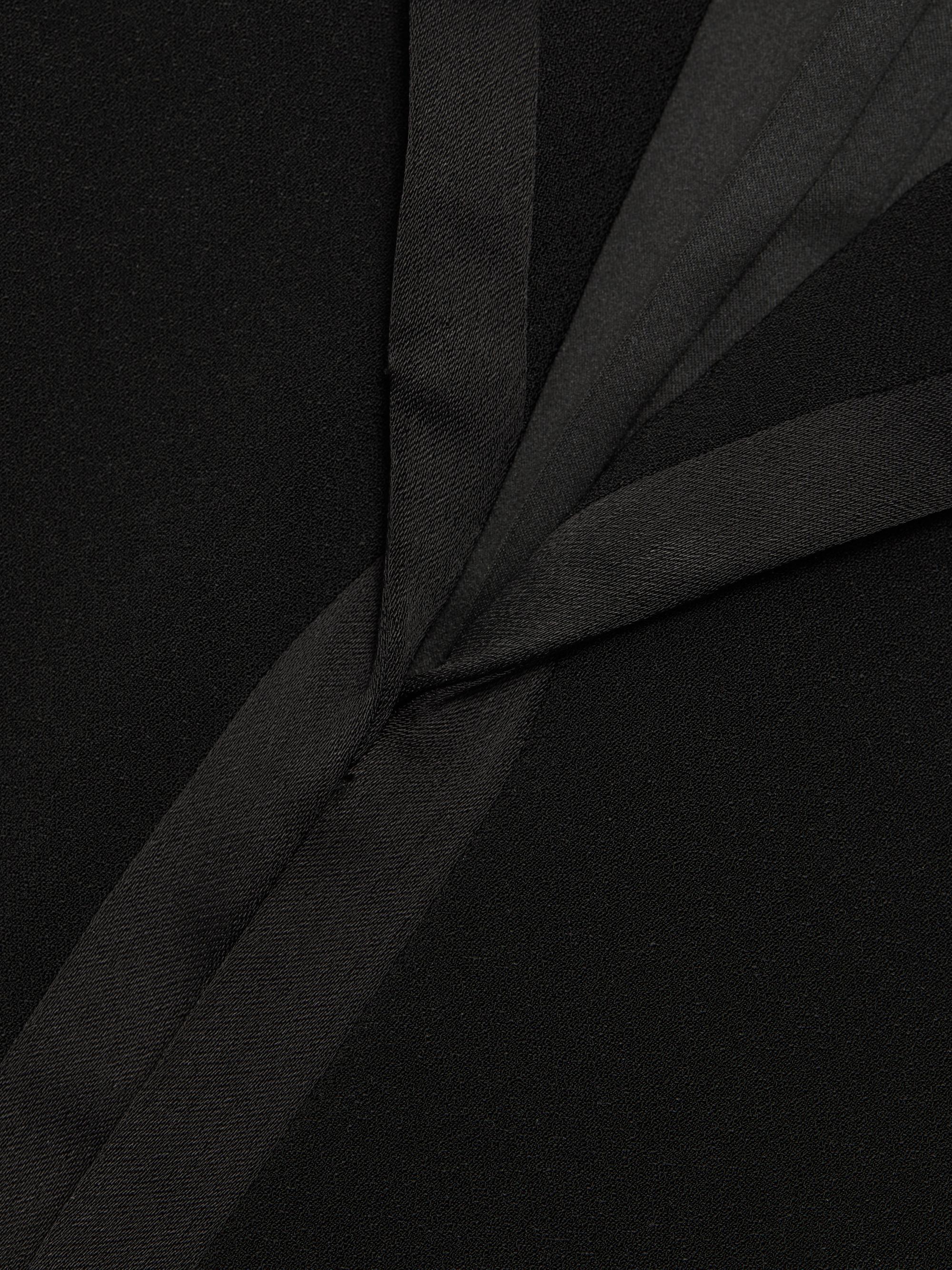 Alice + Olivia Mya Satin-Trim Long Blazer | Saks Fifth Avenue