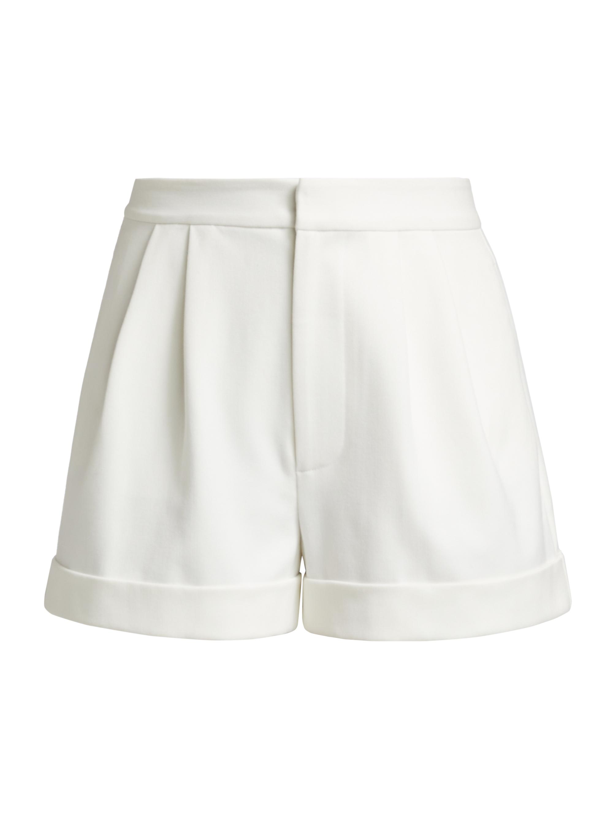 Alice + Olivia Women's Conry Pleated Cuff Shorts - Off White