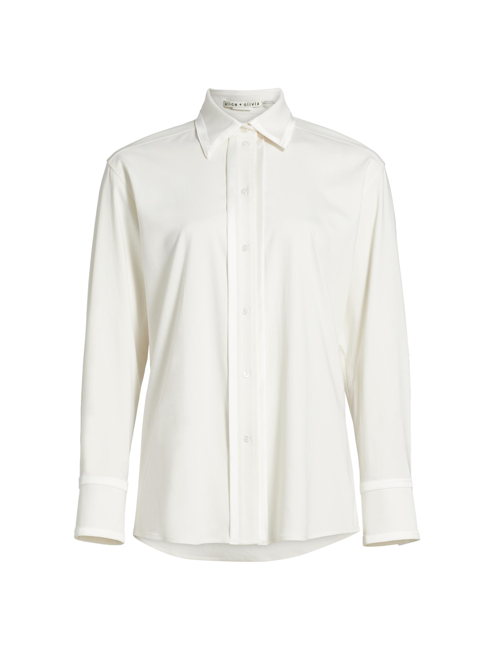 ALICE + OLIVIA Perfect Button-Front Shirt | Saks Fifth Avenue