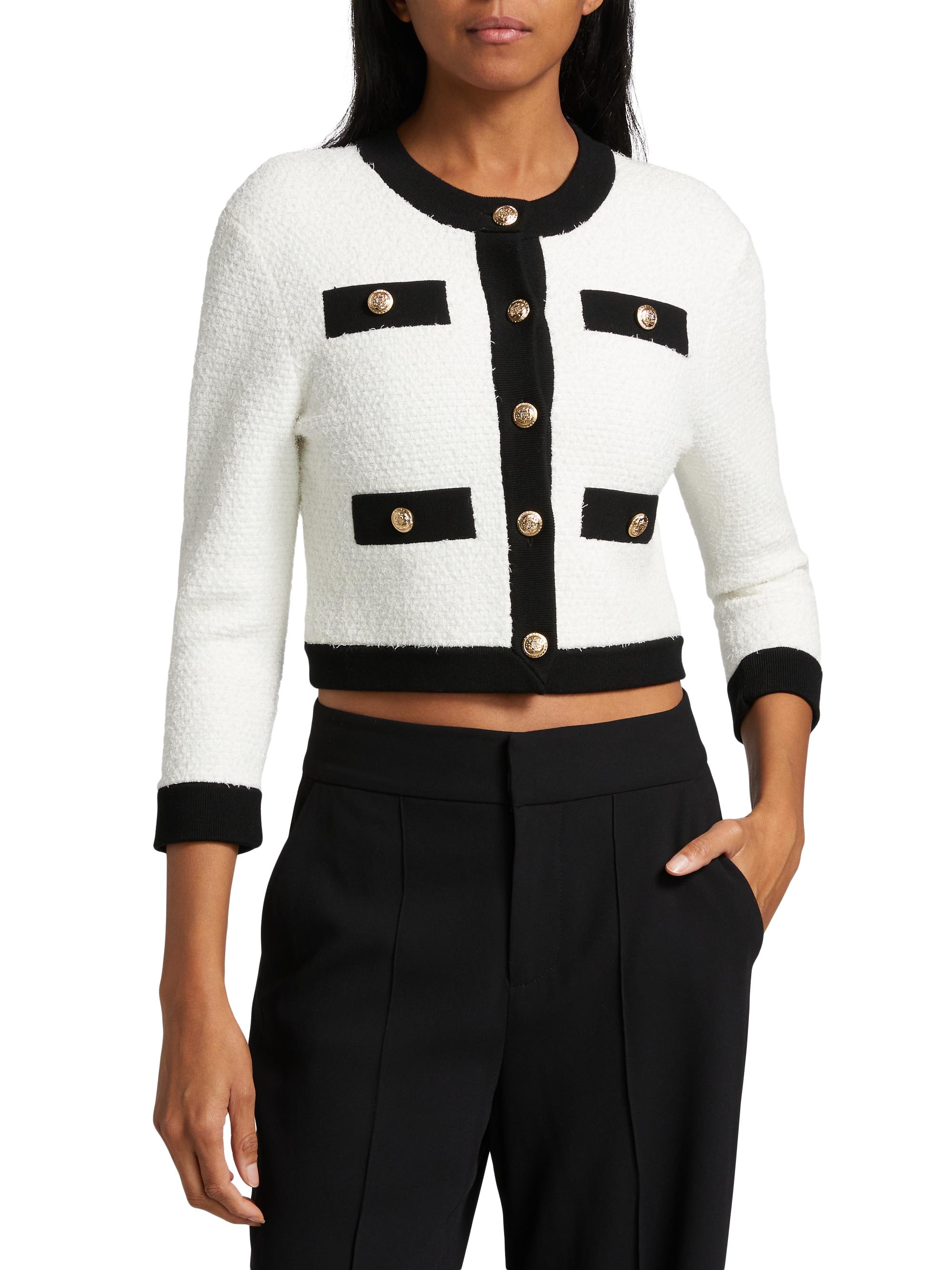 Alice + Olivia Claira Colorblocked Cardigan | Saks Fifth Avenue
