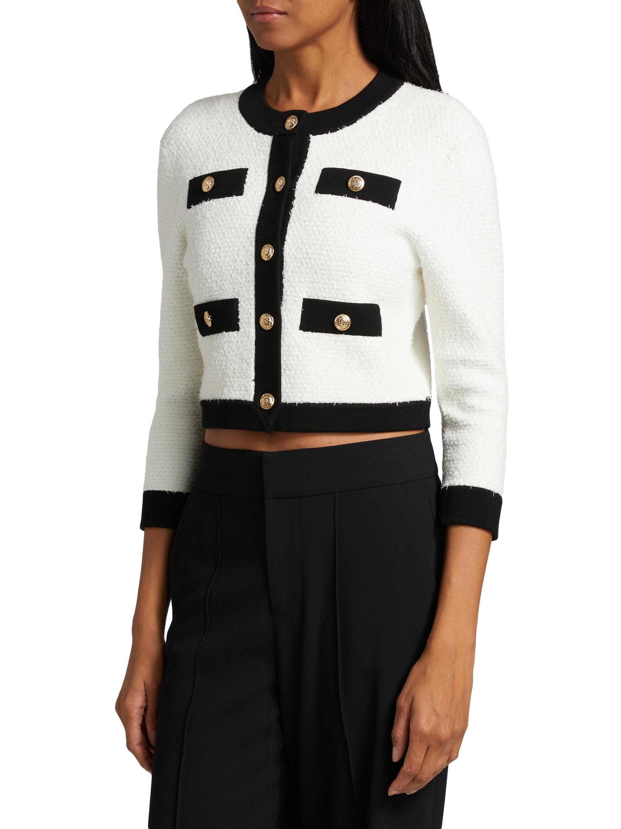 Alice + Olivia Claira Colorblocked Cardigan | Saks Fifth Avenue