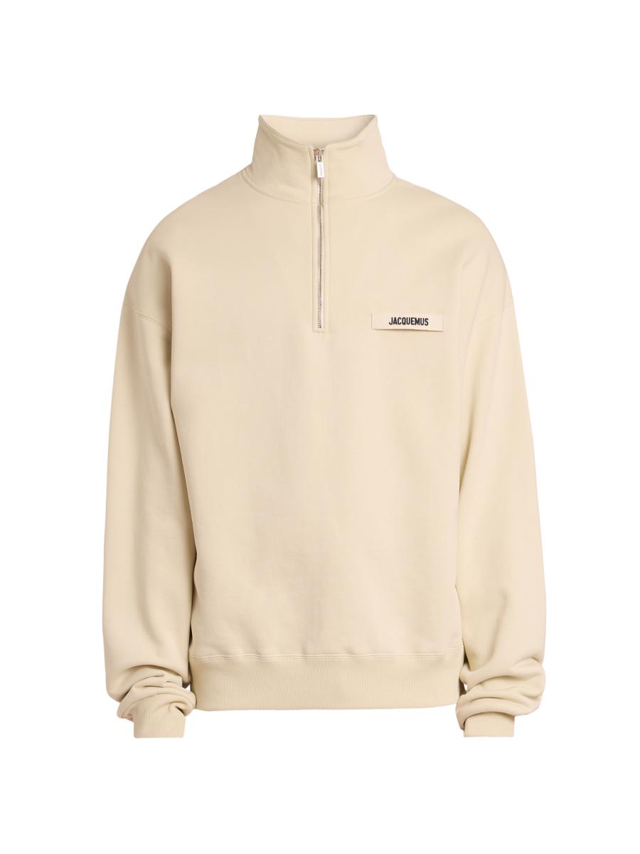 【JACQUEMUS】Le Camionnette Grosgrain Half Zip Sweatshirt Jacquemus Le Camionneur Grosgrain Half-Zip Pullover | Saks