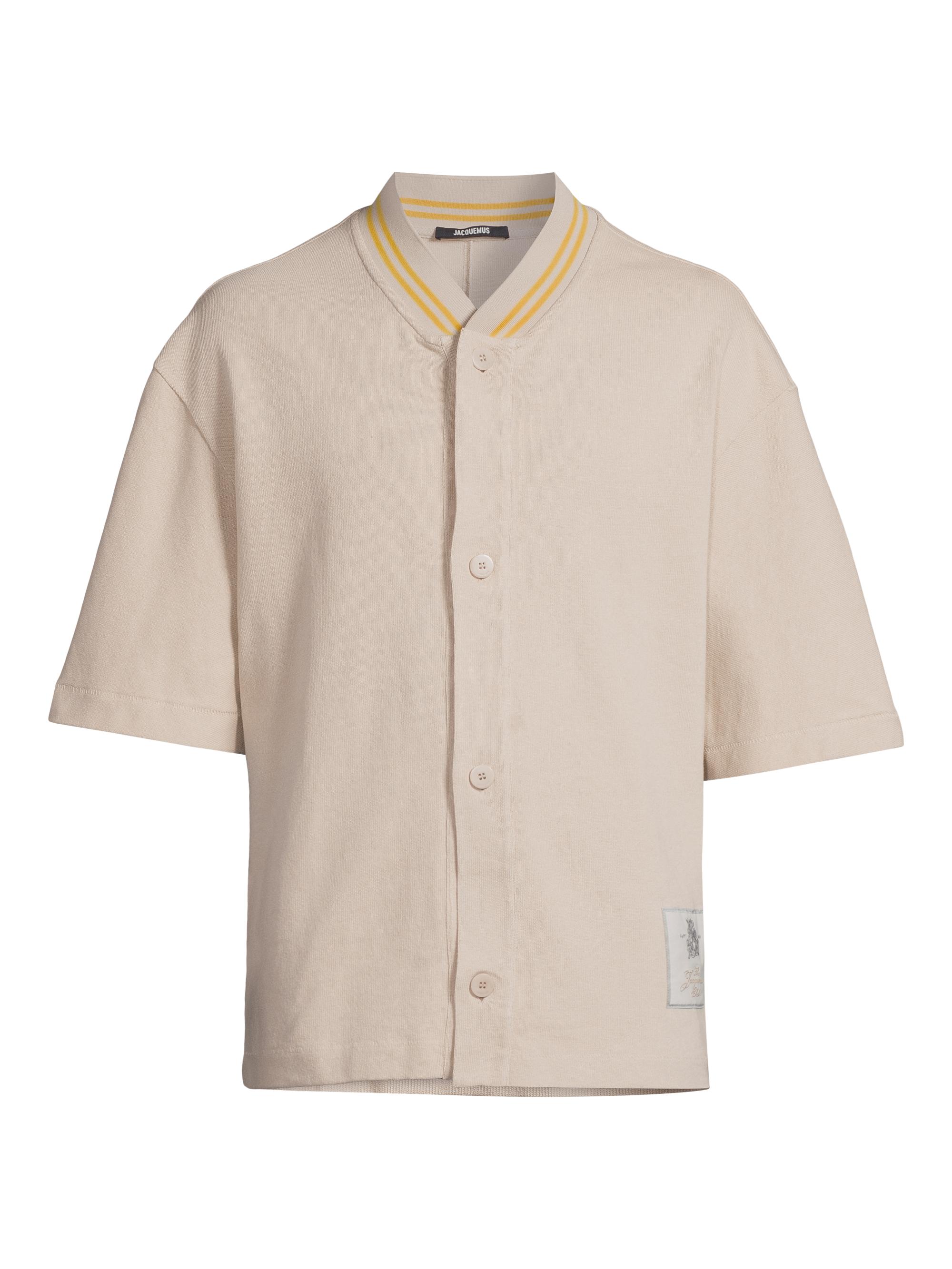 Jacquemus Men's La Chemise Baseball Shirt - Beige