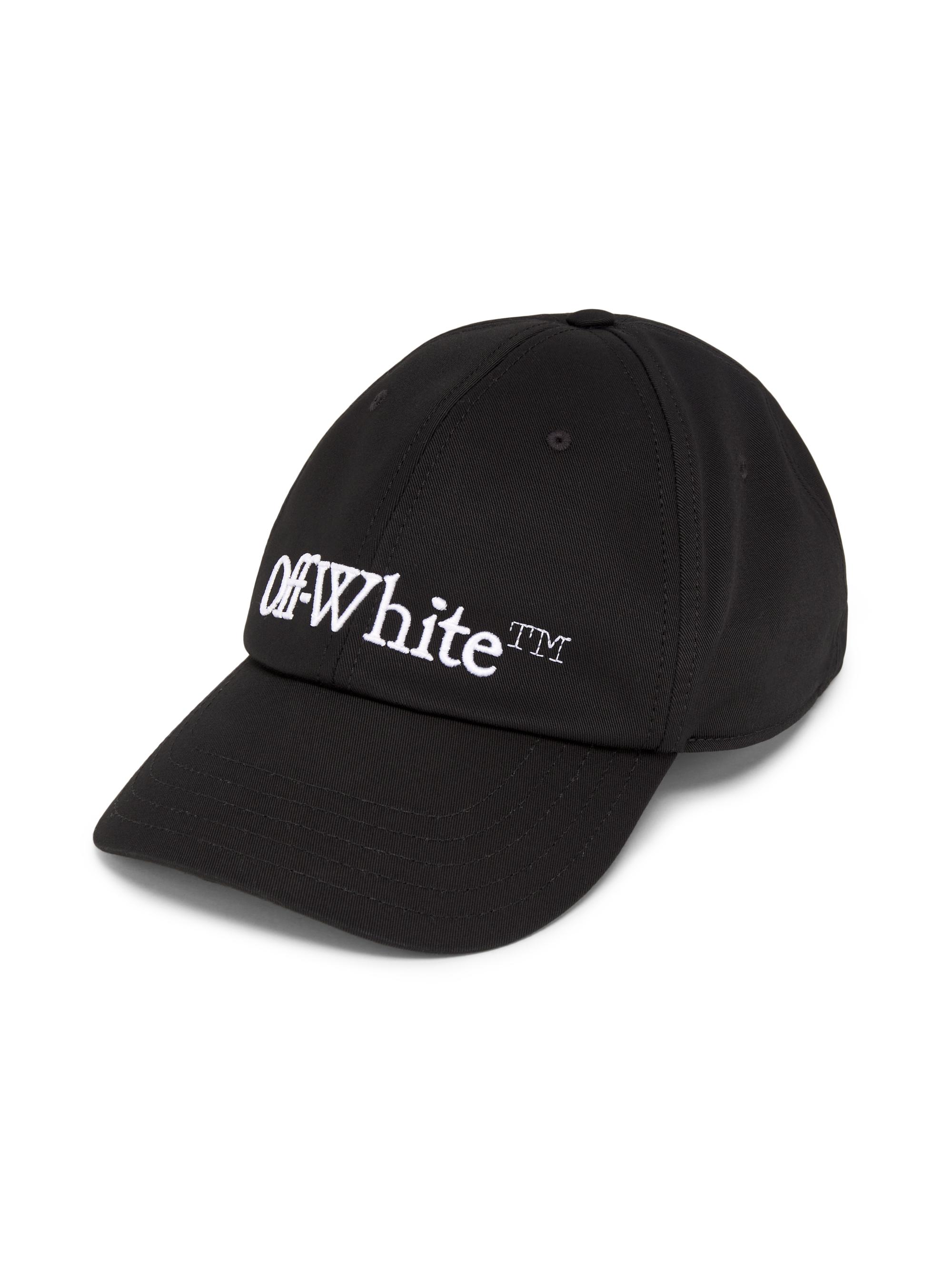 Off-White Men's Drill Bookish Logo Baseball Cap - Black White