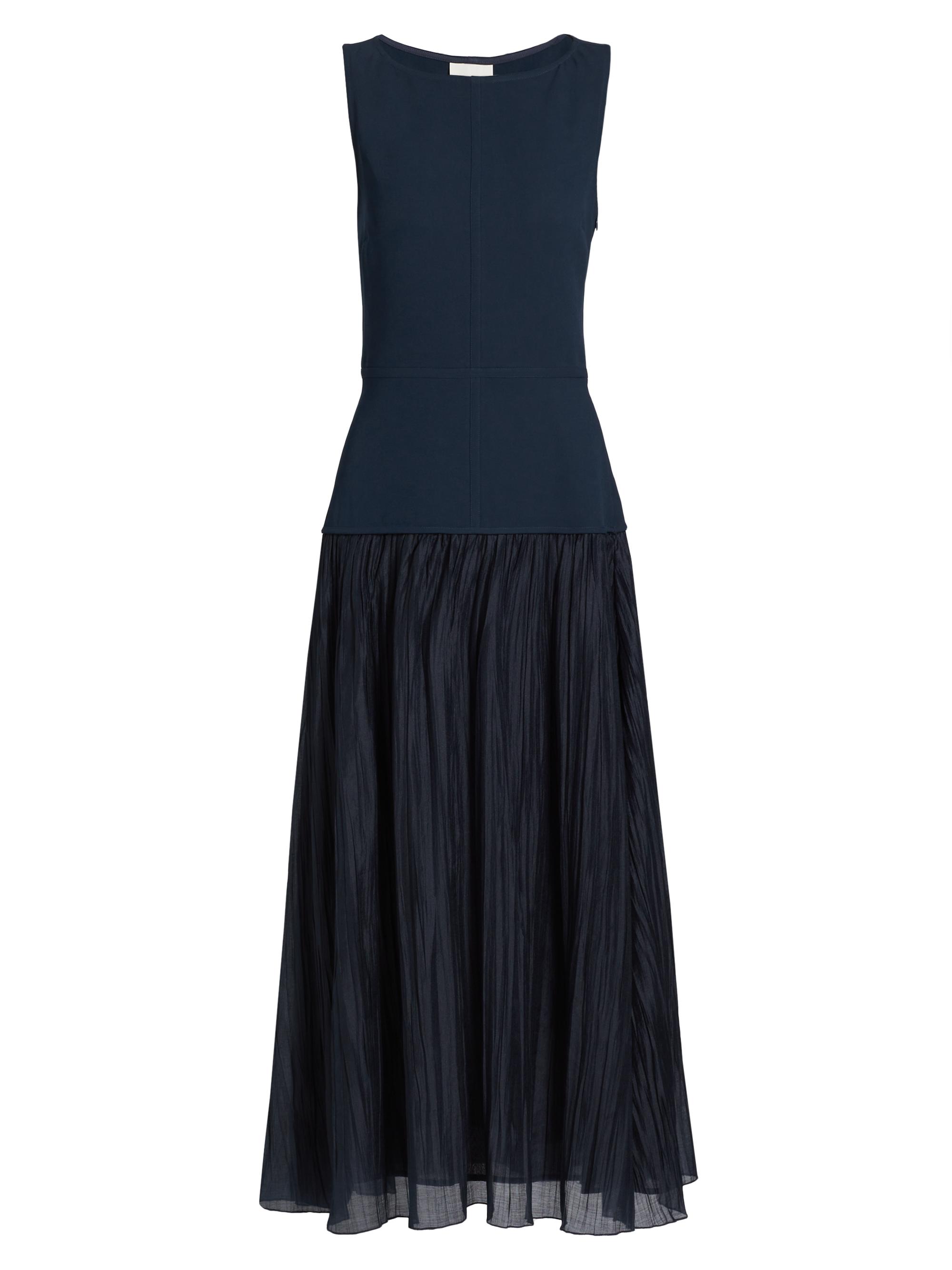 Reformation Women's Cyra Pieced Drop-Waist Dress - Midnight