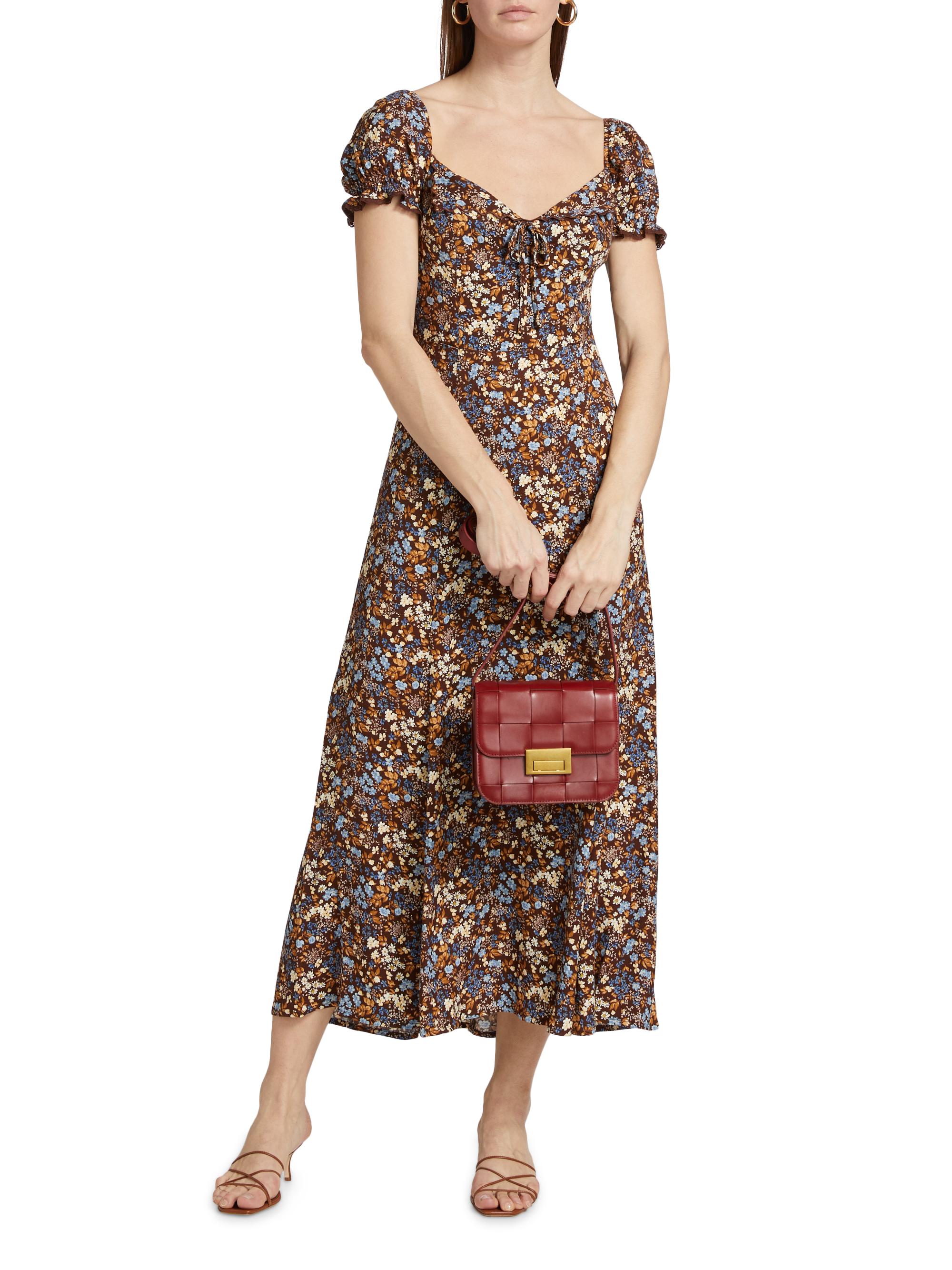 Reformation Shyla Floral Midi-Dress | Saks Fifth Avenue