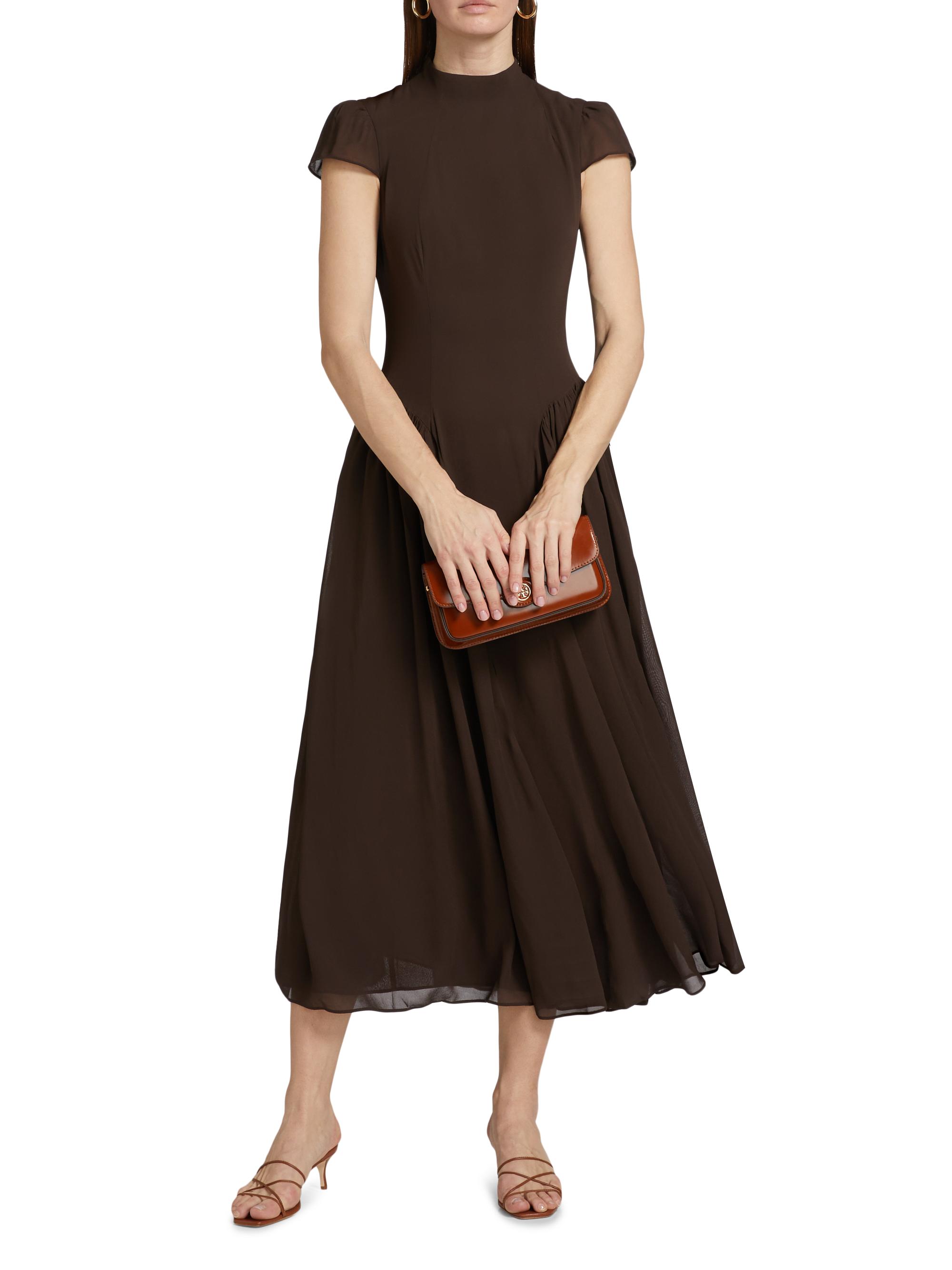 Reformation Maven Georgette Midi-Dress | Saks Fifth Avenue