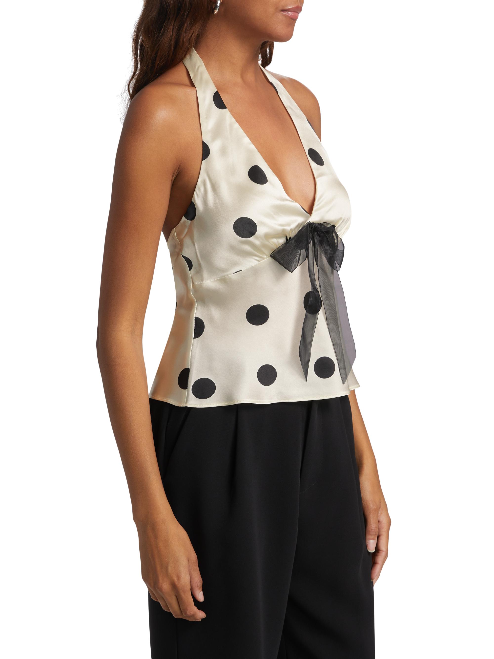 Reformation Clarissa Silk Top | Saks Fifth Avenue