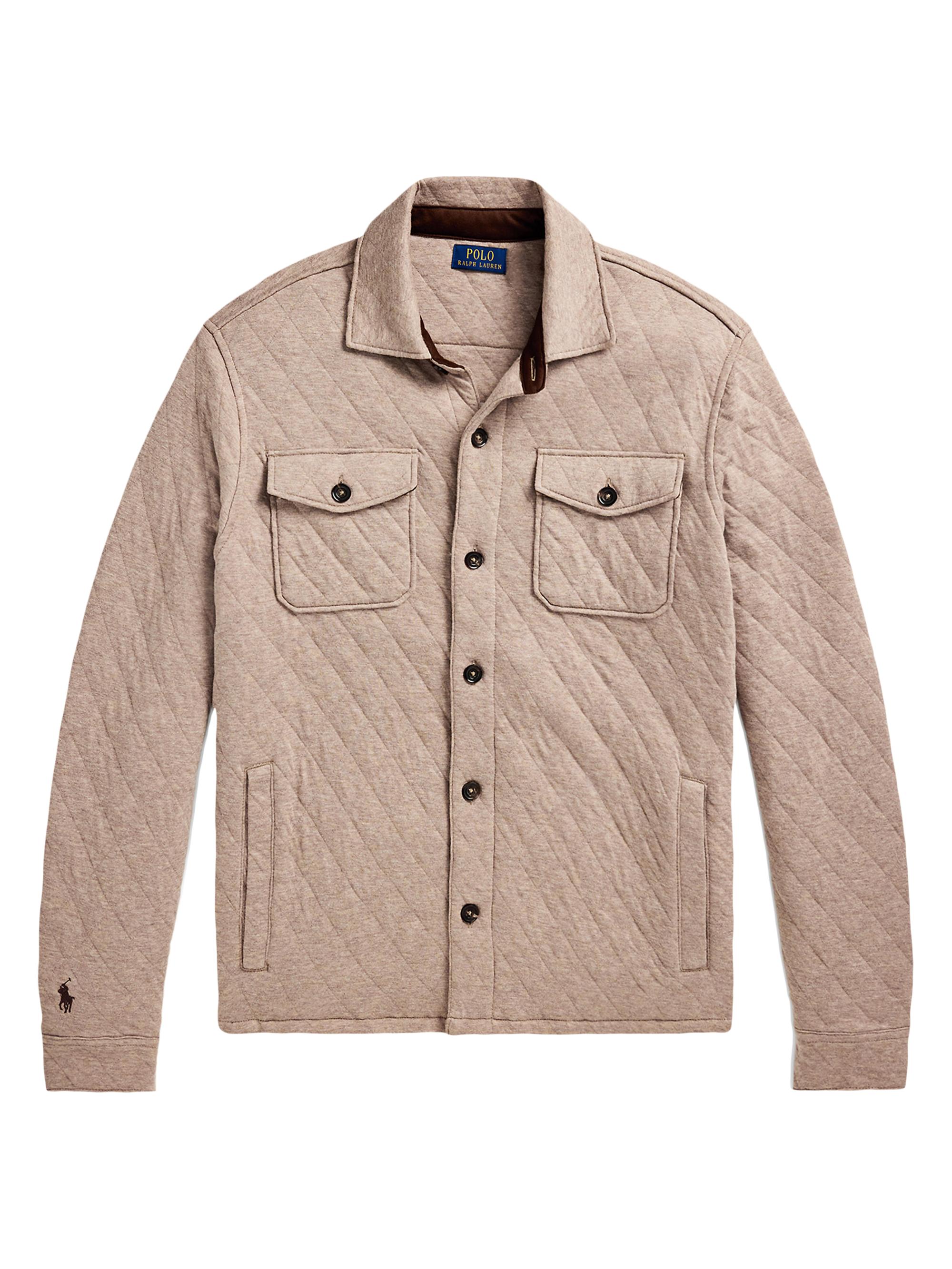 Polo Ralph Lauren Men's Quilted Cotton Double-Knit Jersey Jacket - Adirondack Heather