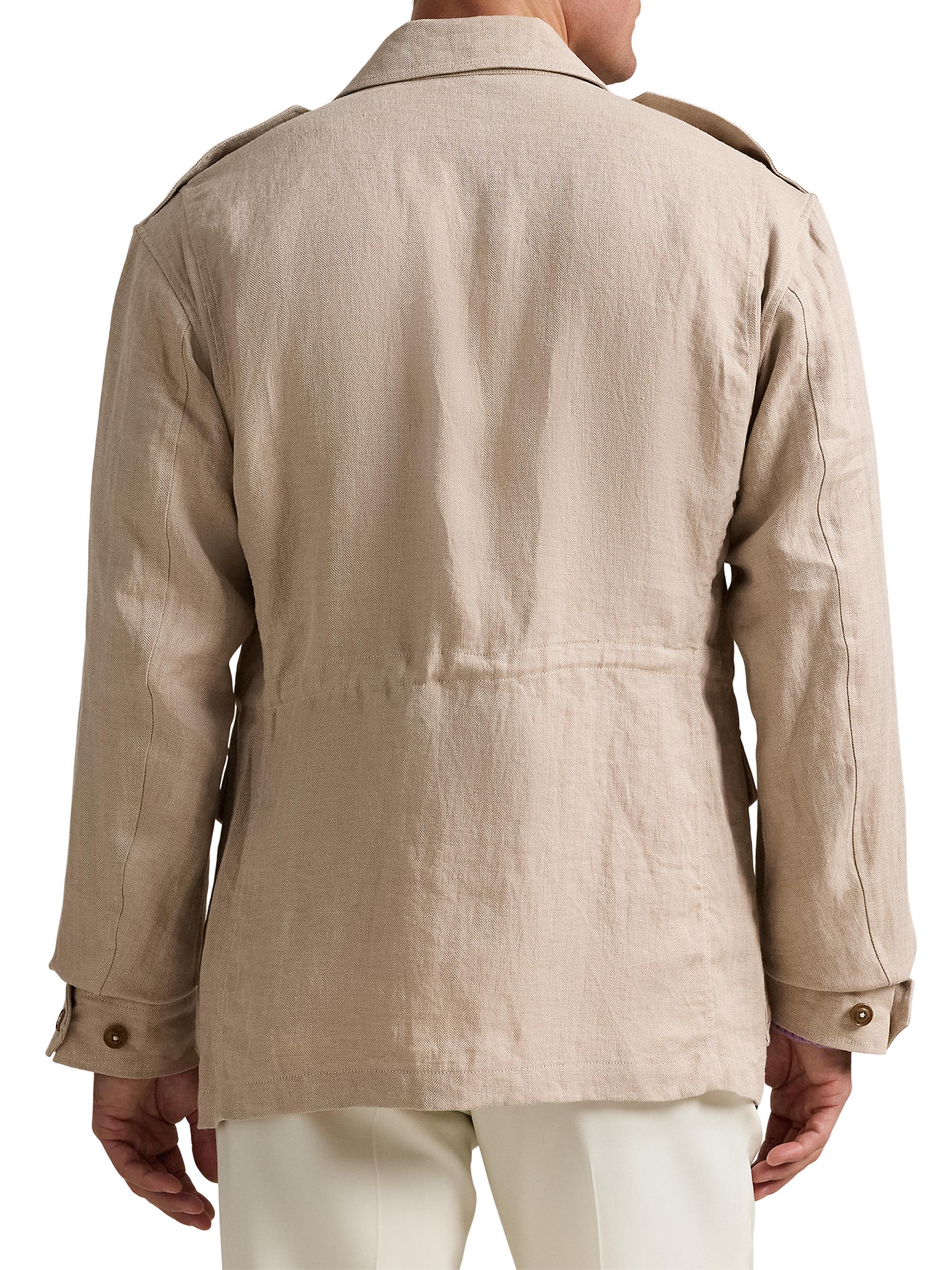 Polo Ralph Lauren Linen Herringbone Field Jacket | Saks Fifth Avenue
