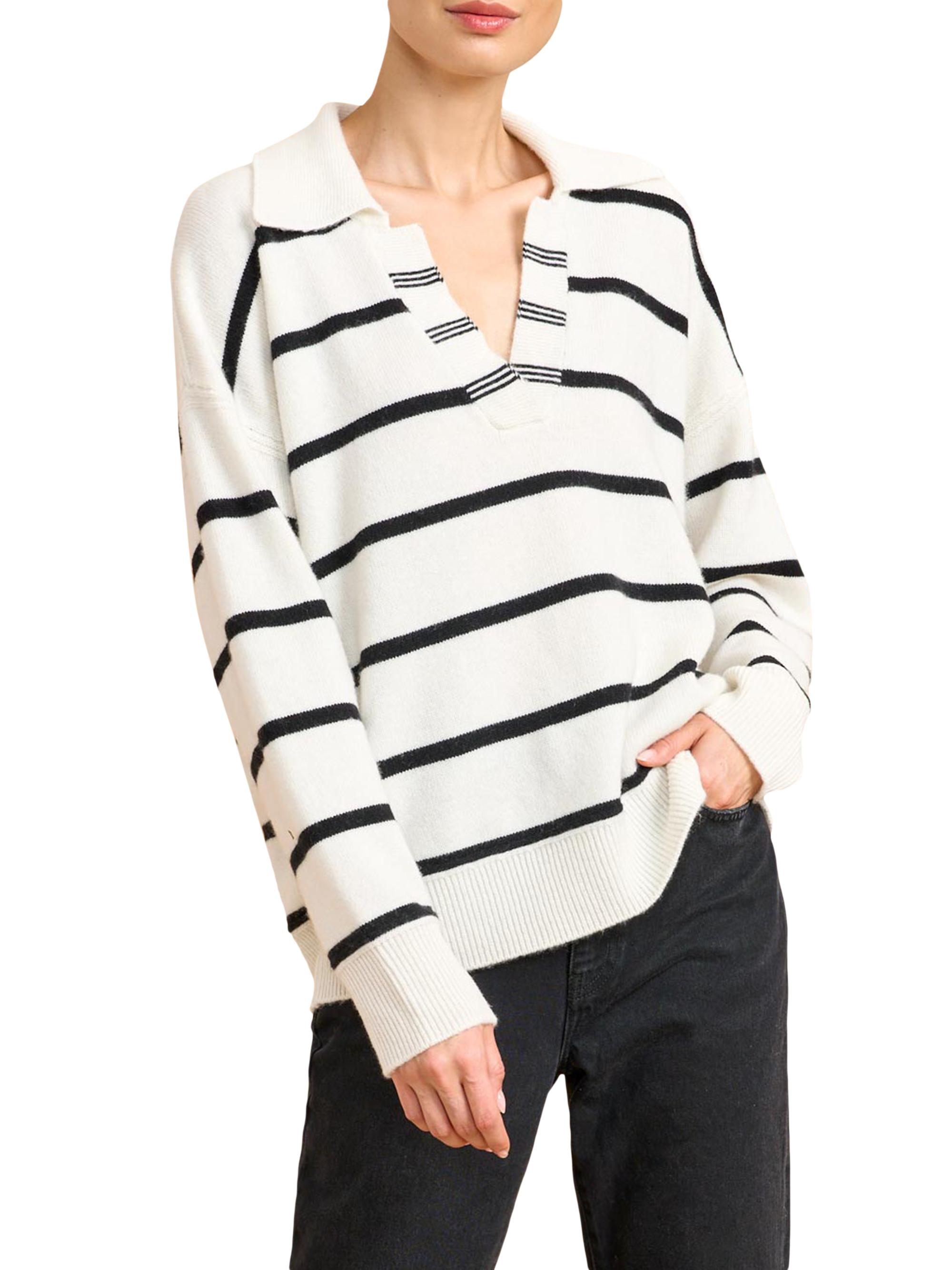La Ligne Women's Striped Sweater - Cream Navvy
