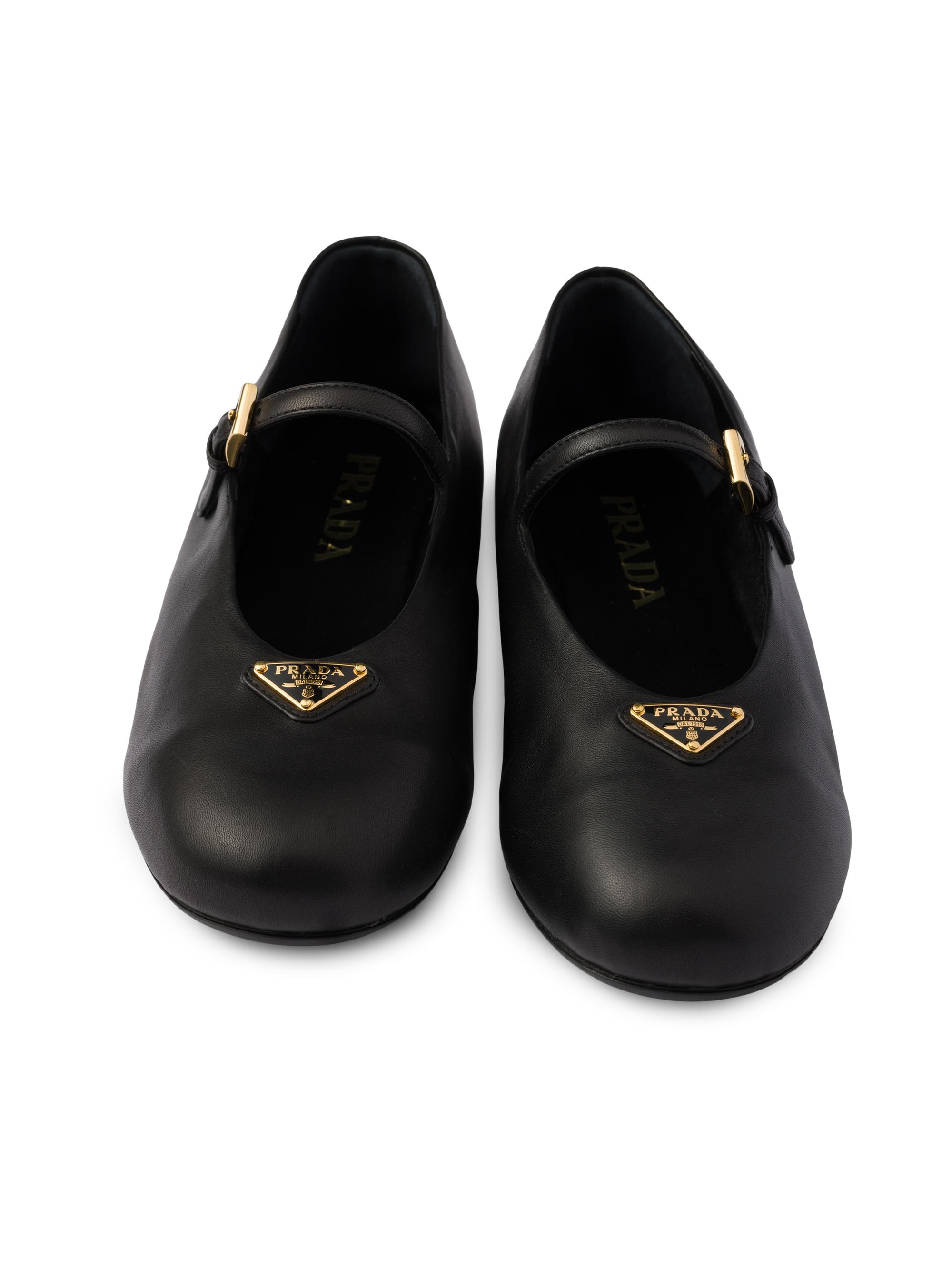 靴 PRADA SPORT Leather Ballet Shoes 38 1/2 Prada Sport White Ballet Flats – Treasures of NYC