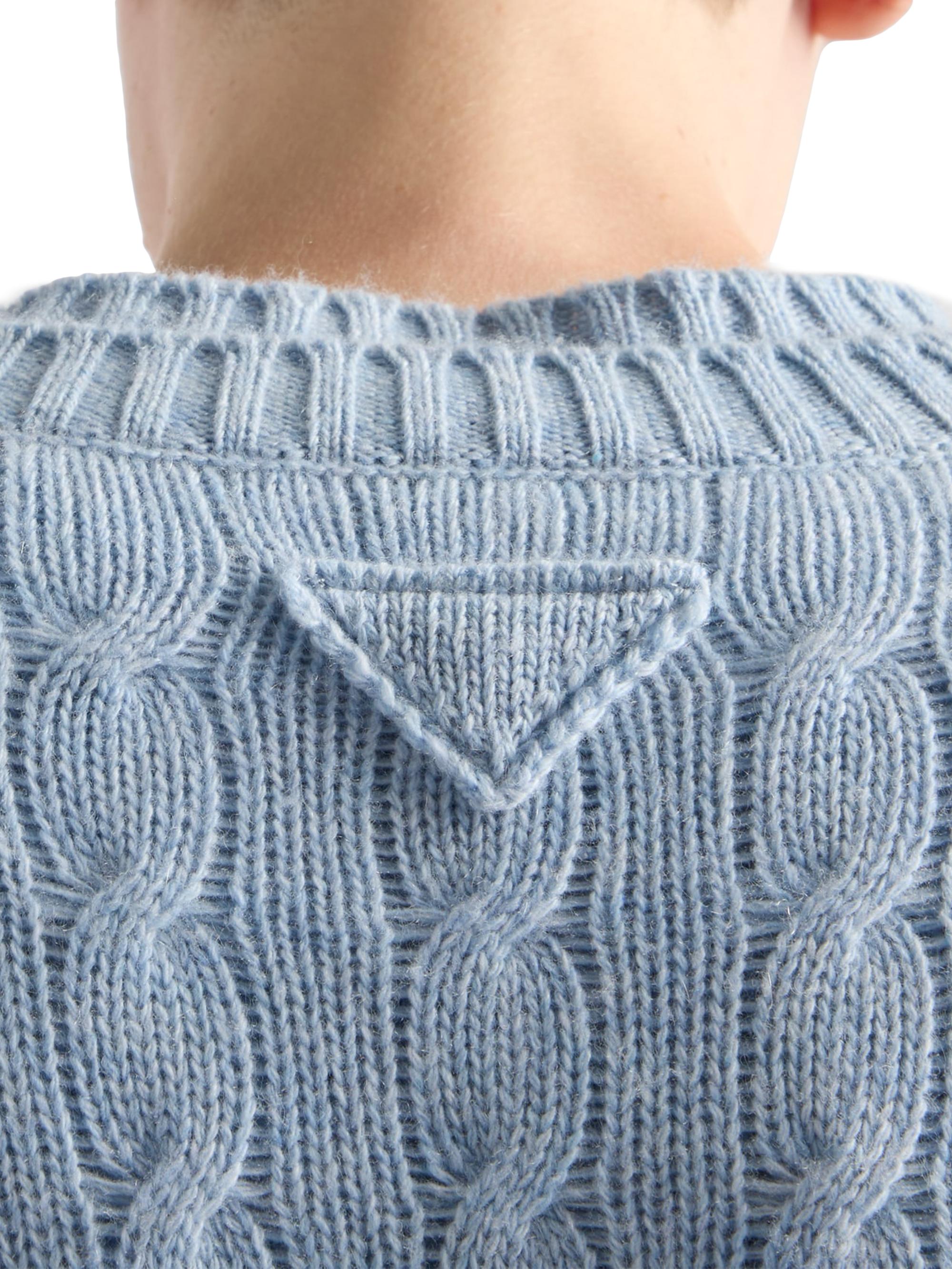 PRADA 2014 BLUEGRAY cashmere lib knit - トップス