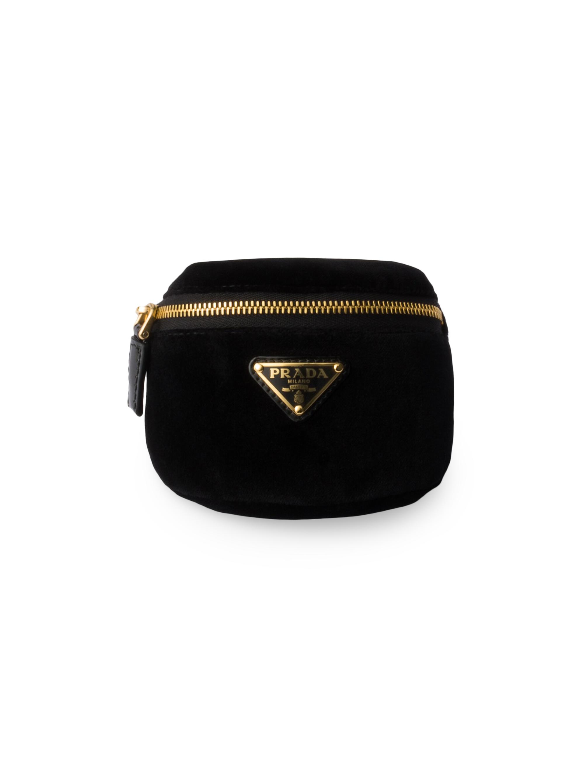 Prada Women's Velvet Mini Pouch - Black