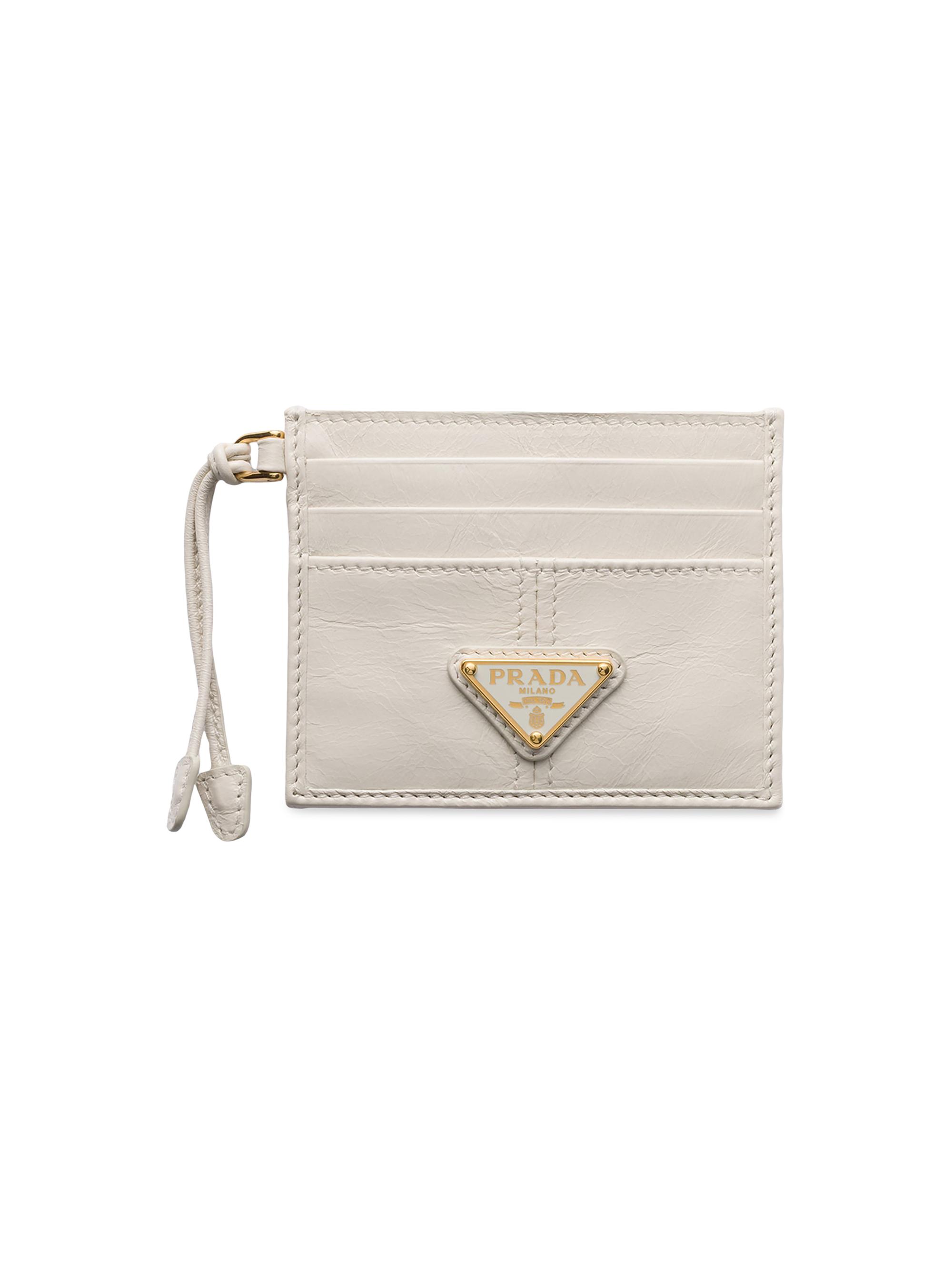 Prada Women's Leather Card Holder - White