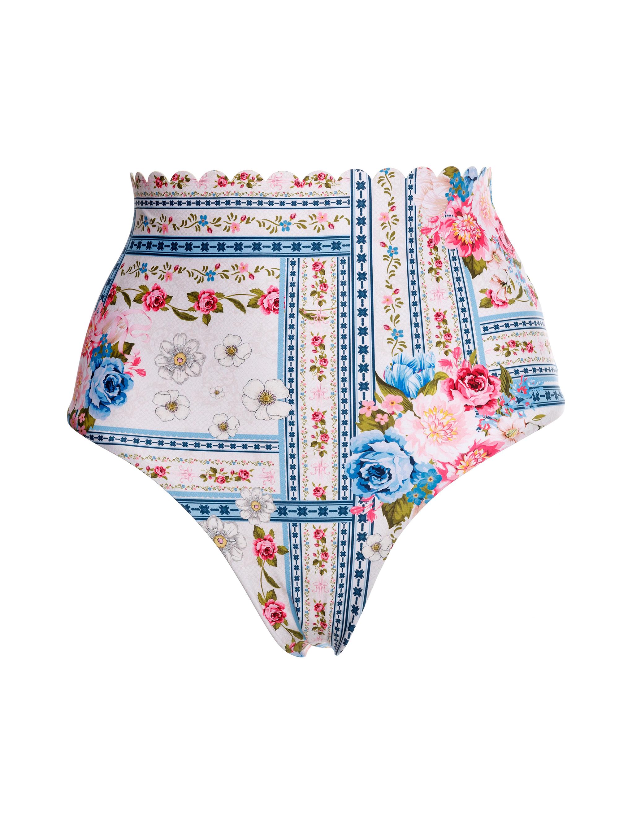 Agua Bendita Women's Alicia Meraki Floral High-Waisted Bikini Bottom