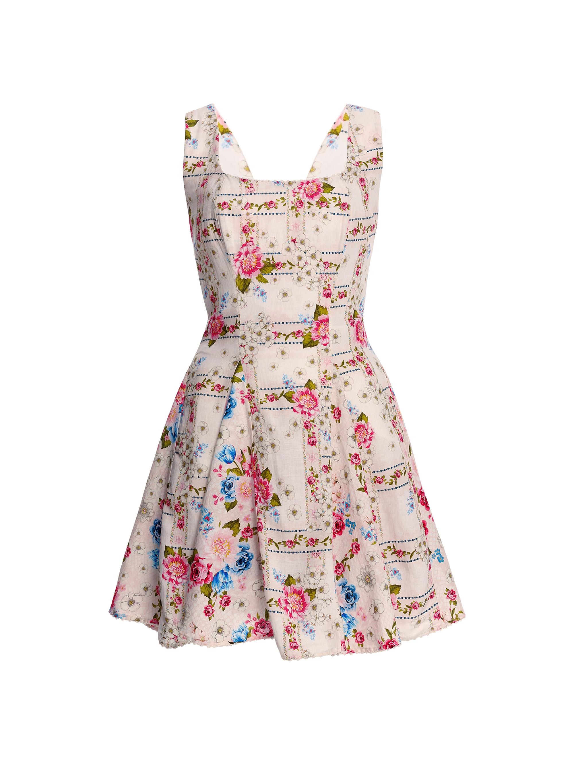 Agua Bendita Kristen Meraki Floral Fit & Flare Minidress | Saks Fifth Avenue