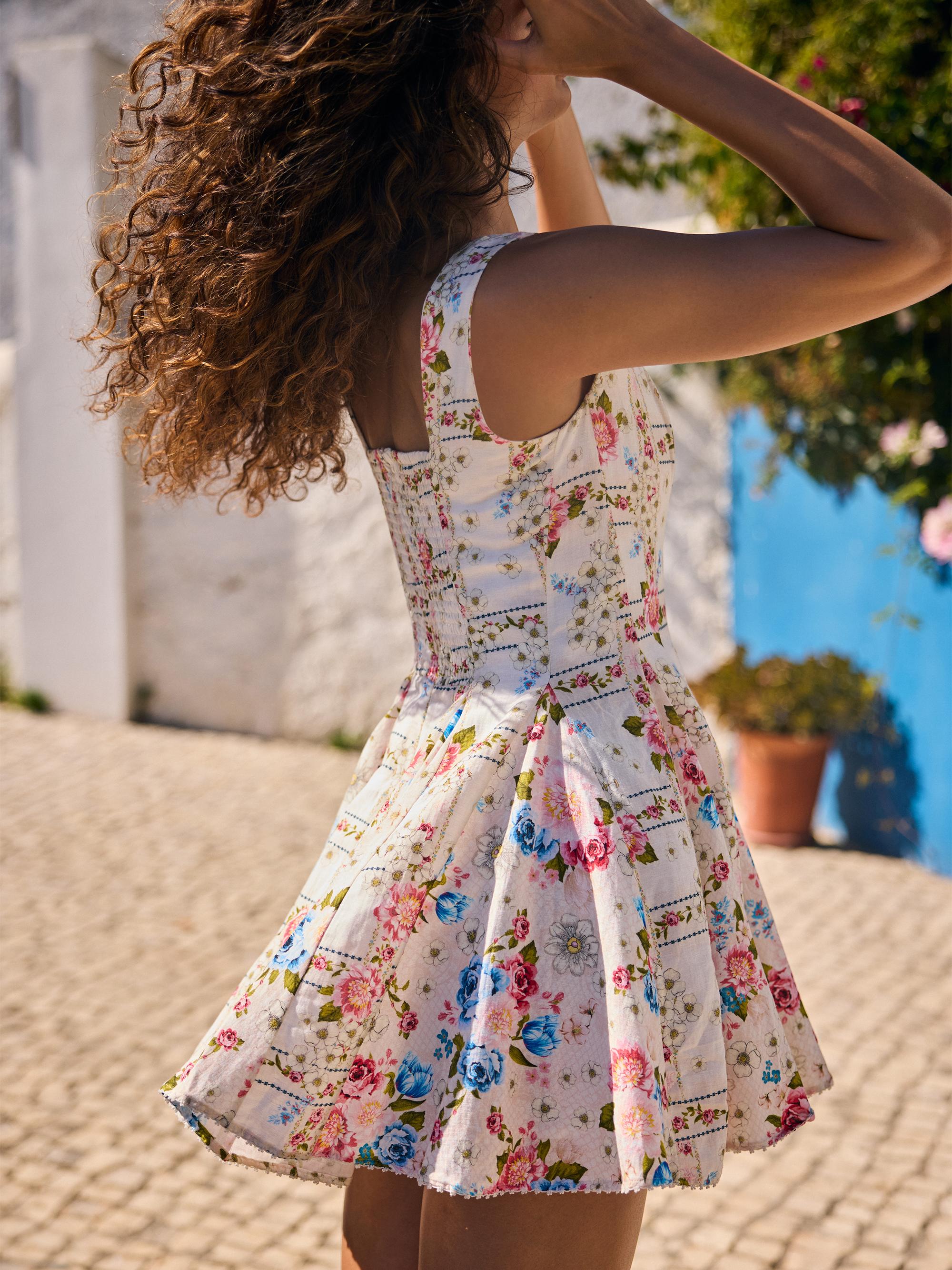 Agua Bendita Kristen Meraki Floral Fit & Flare Minidress | Saks