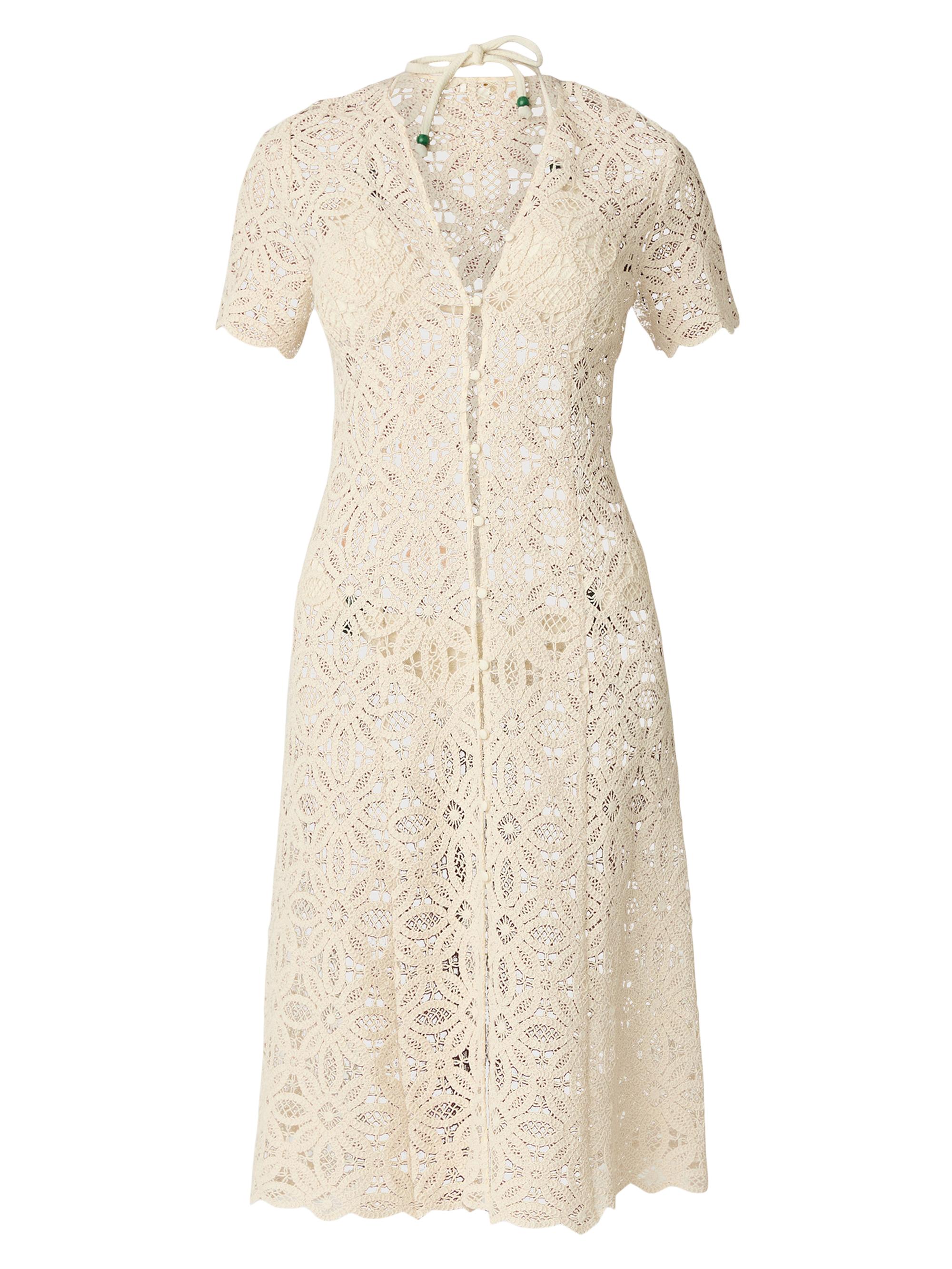 Shoshanna Women's Tropez Duster Lace Dress - Sand