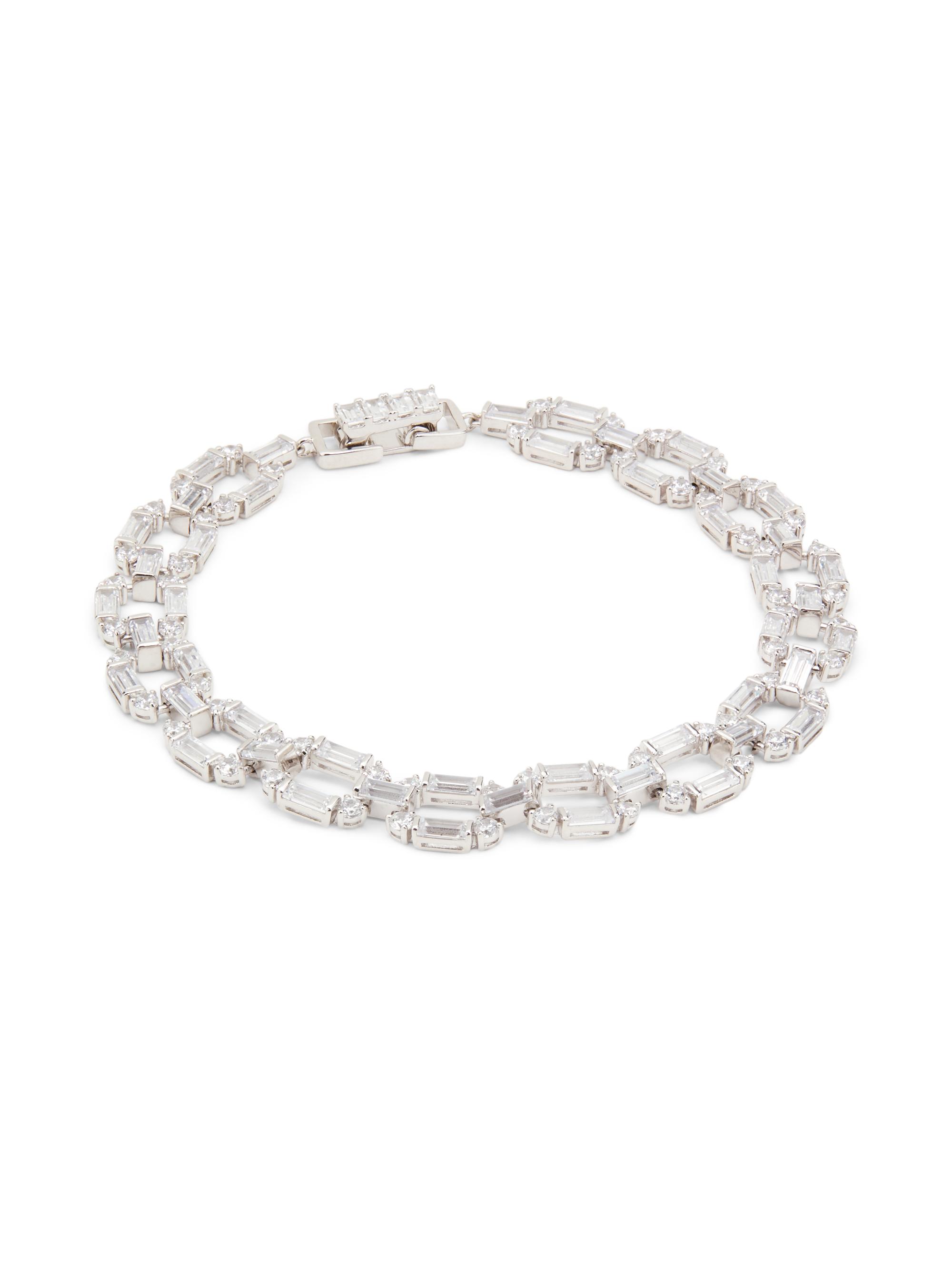 Adriana Orsini Women's Gwen Rhodium-Plated & Cubic Zirconia Chain Bracelet - Silver