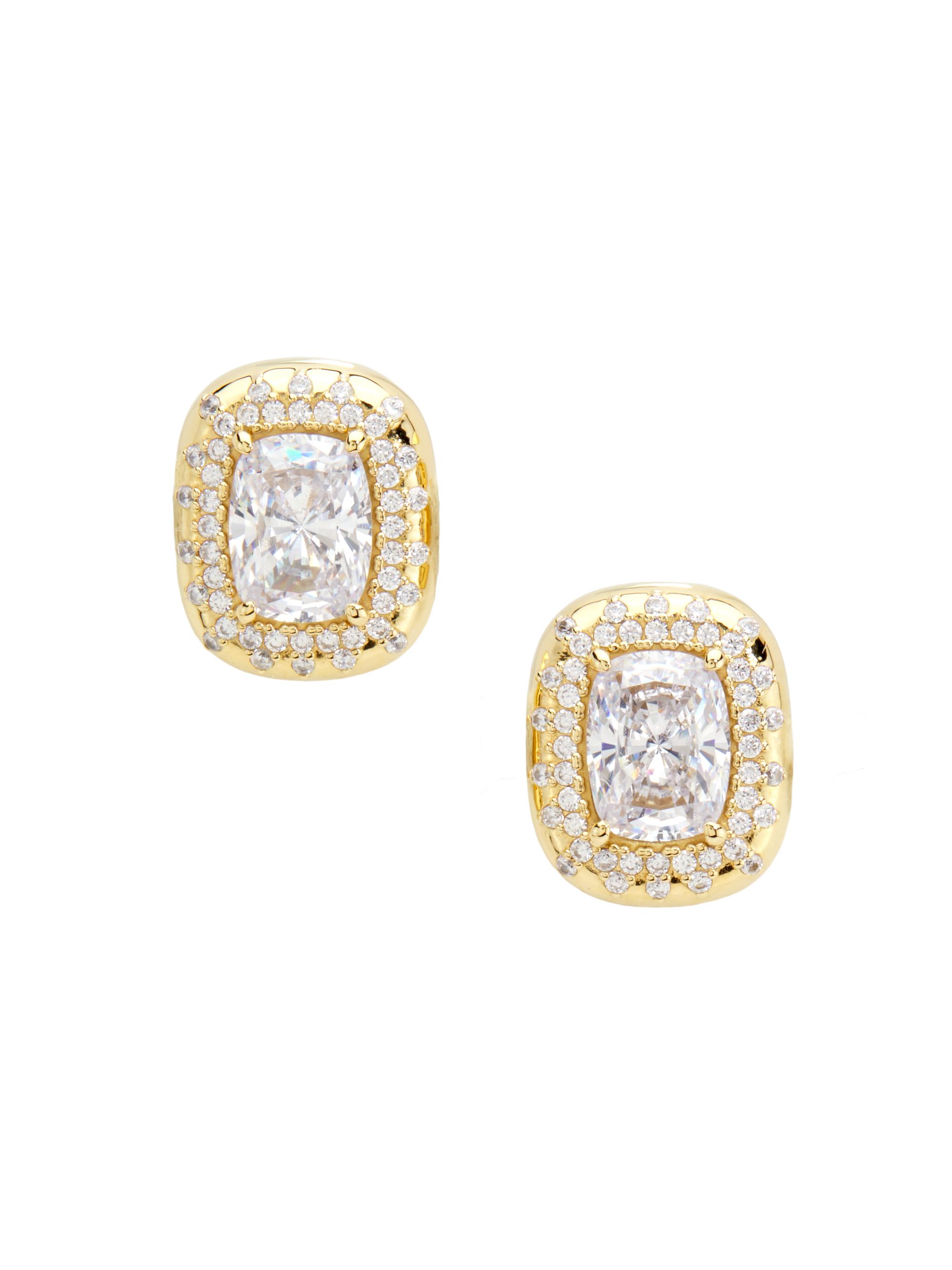 Adriana Orsini Women's Cabrete 18K-Gold-Plated & Cubic Zirconia Halo Stud Earrings - Gold