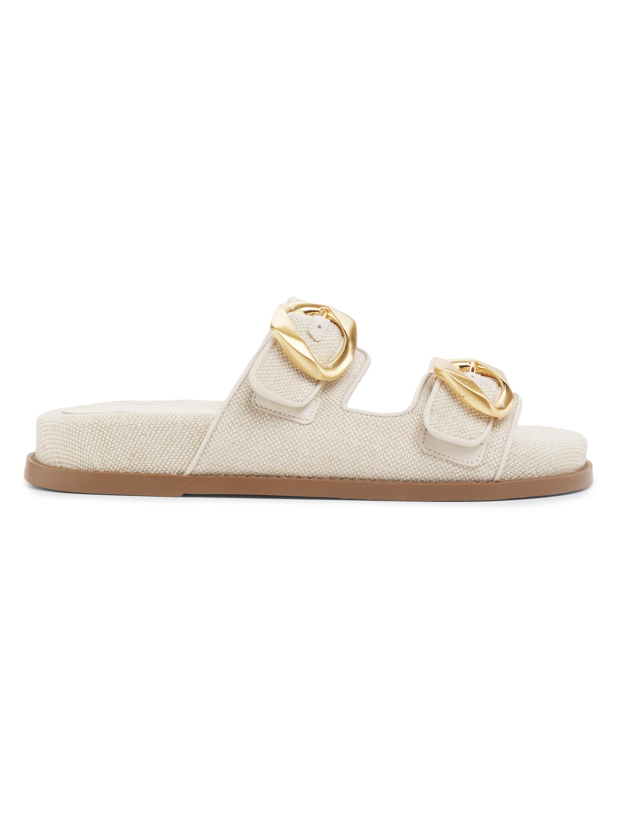Schutz Olga Sporty Linen Sandals Saks Fifth Avenue
