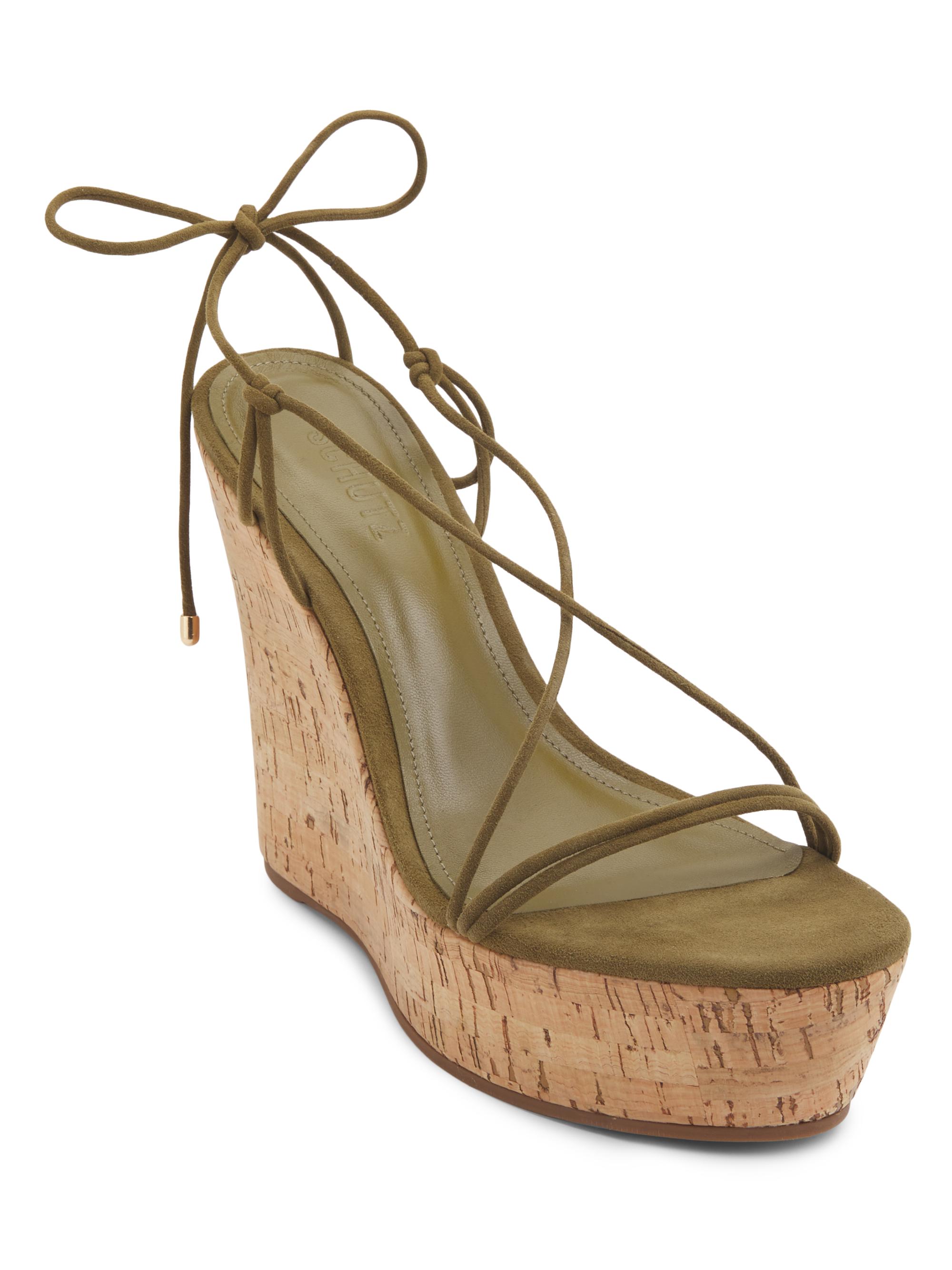 Calabria 100MM Suede Platform Wedge Sandals