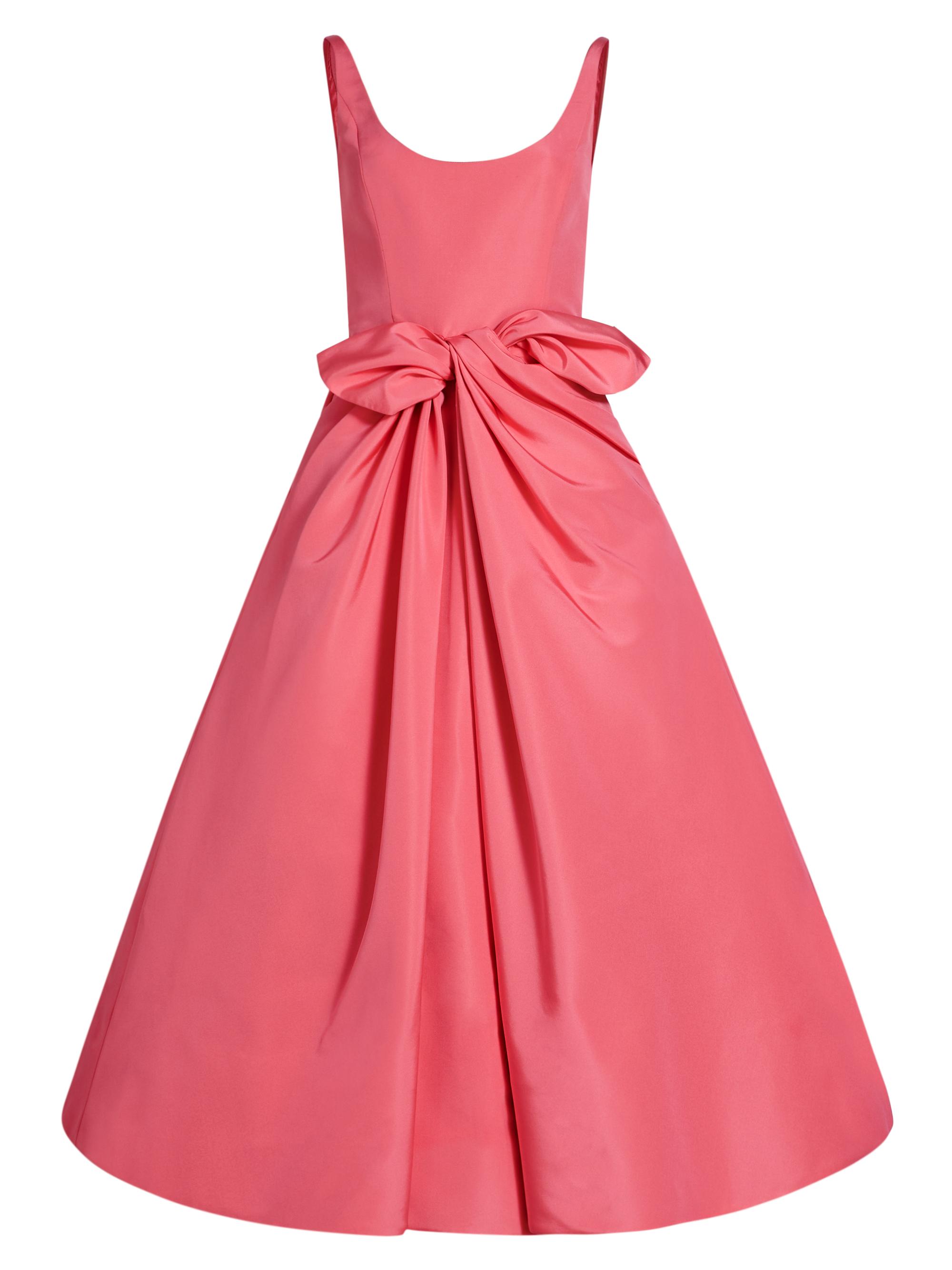 Oscar de la Renta Women's Scoopneck Faille Bow Cocktail Dress - Rouge