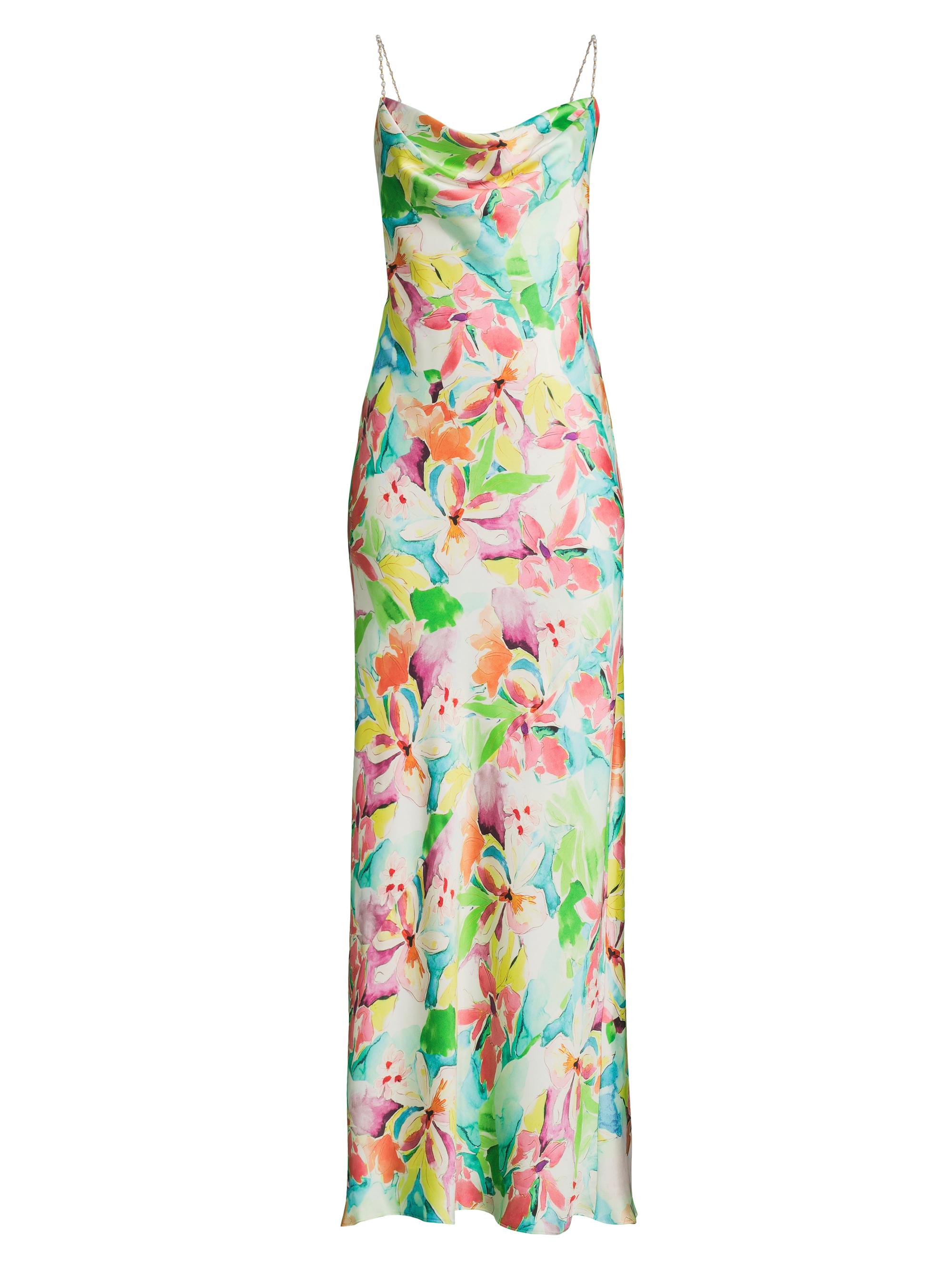 Liv Foster Women's Lola Floral Sateen A-Line Gown