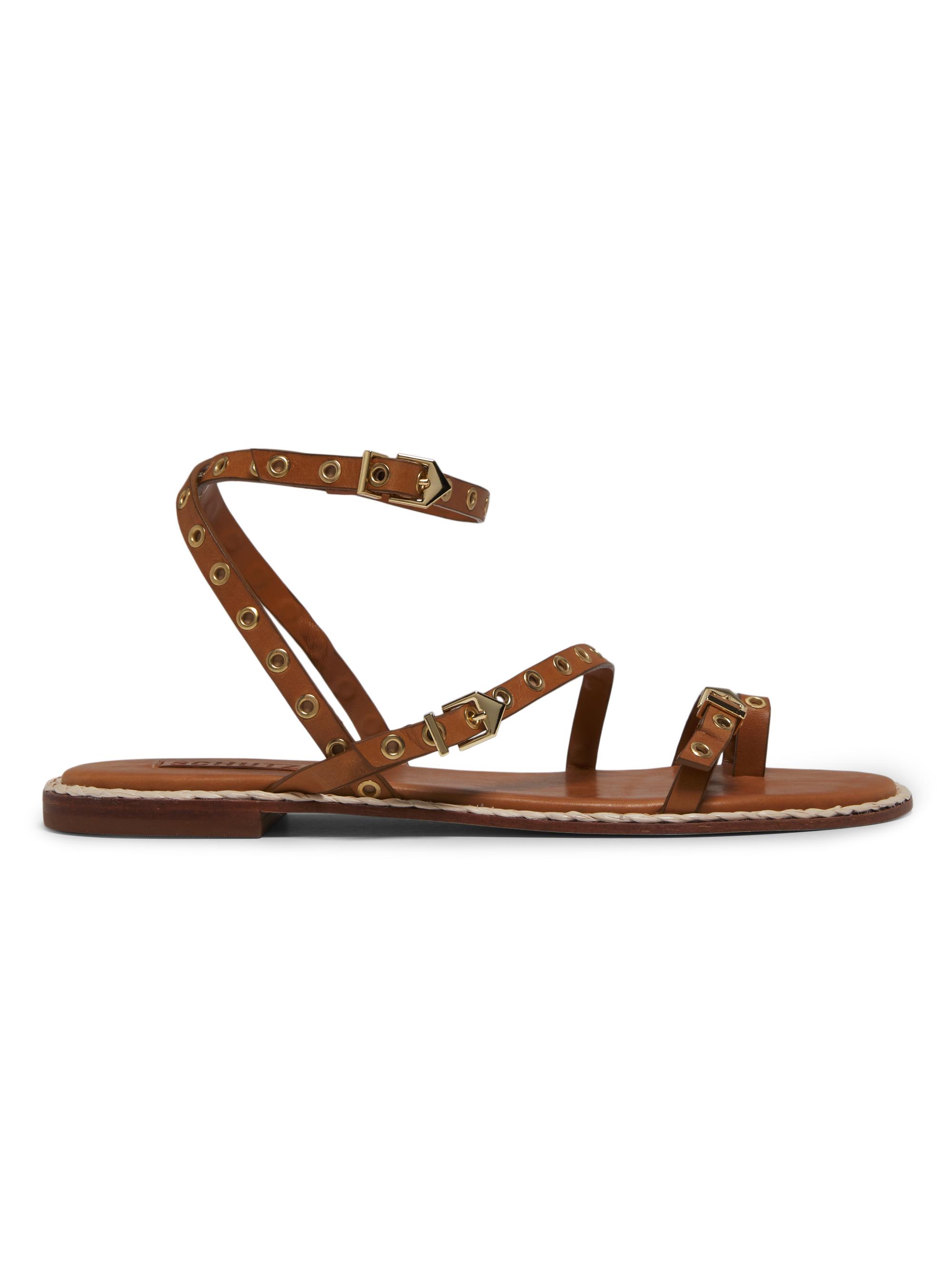 Schutz Women's Annete Leather Sandals - Brown