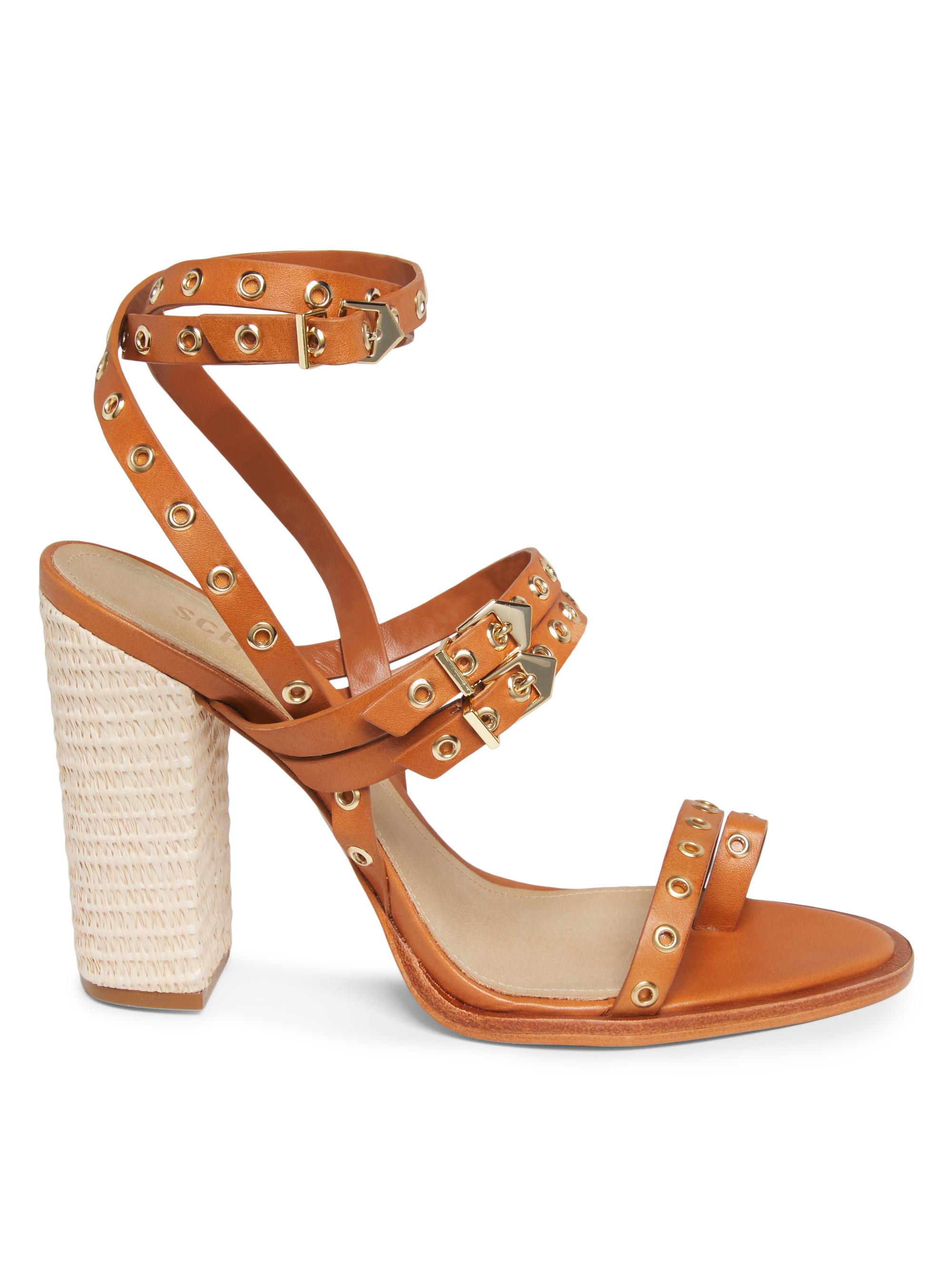 Schutz Annete Grommet Leather Sandals | Saks Fifth Avenue