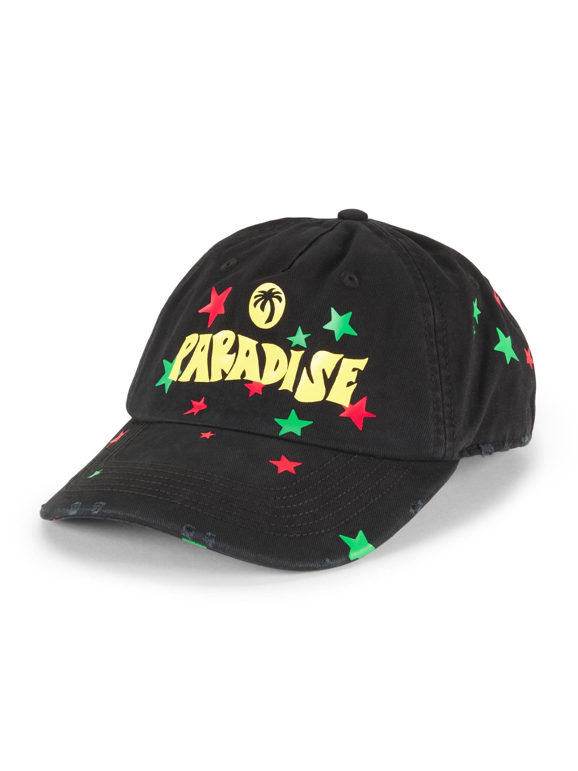 Palm Angels Men's Paradise Palm Baseball Cap - Black Yellow