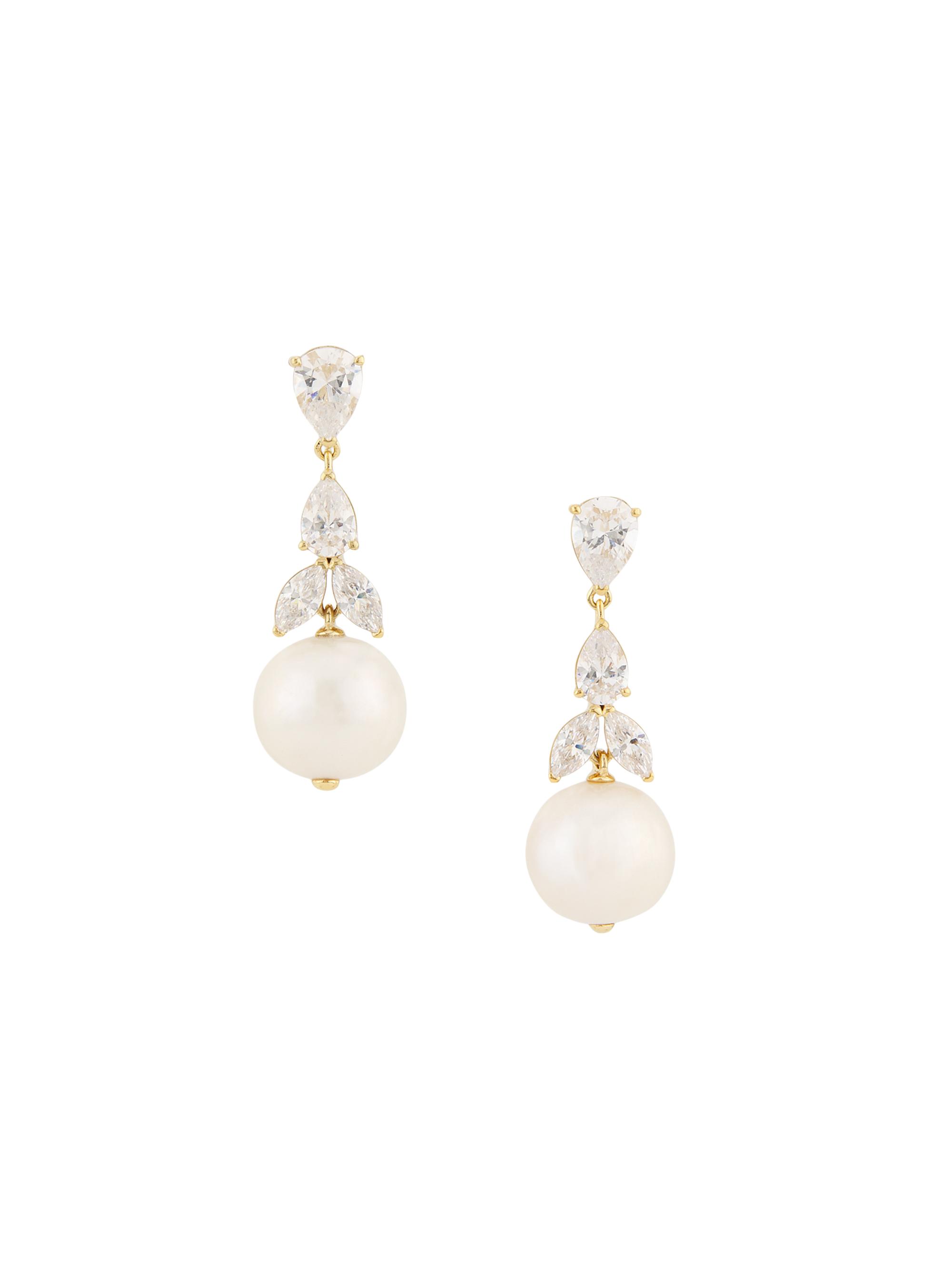Adriana Orsini Women's Anna 18K-Gold-Plated, Freshwater Pearl & Cubic Zirconia Drop Earrings - Gold