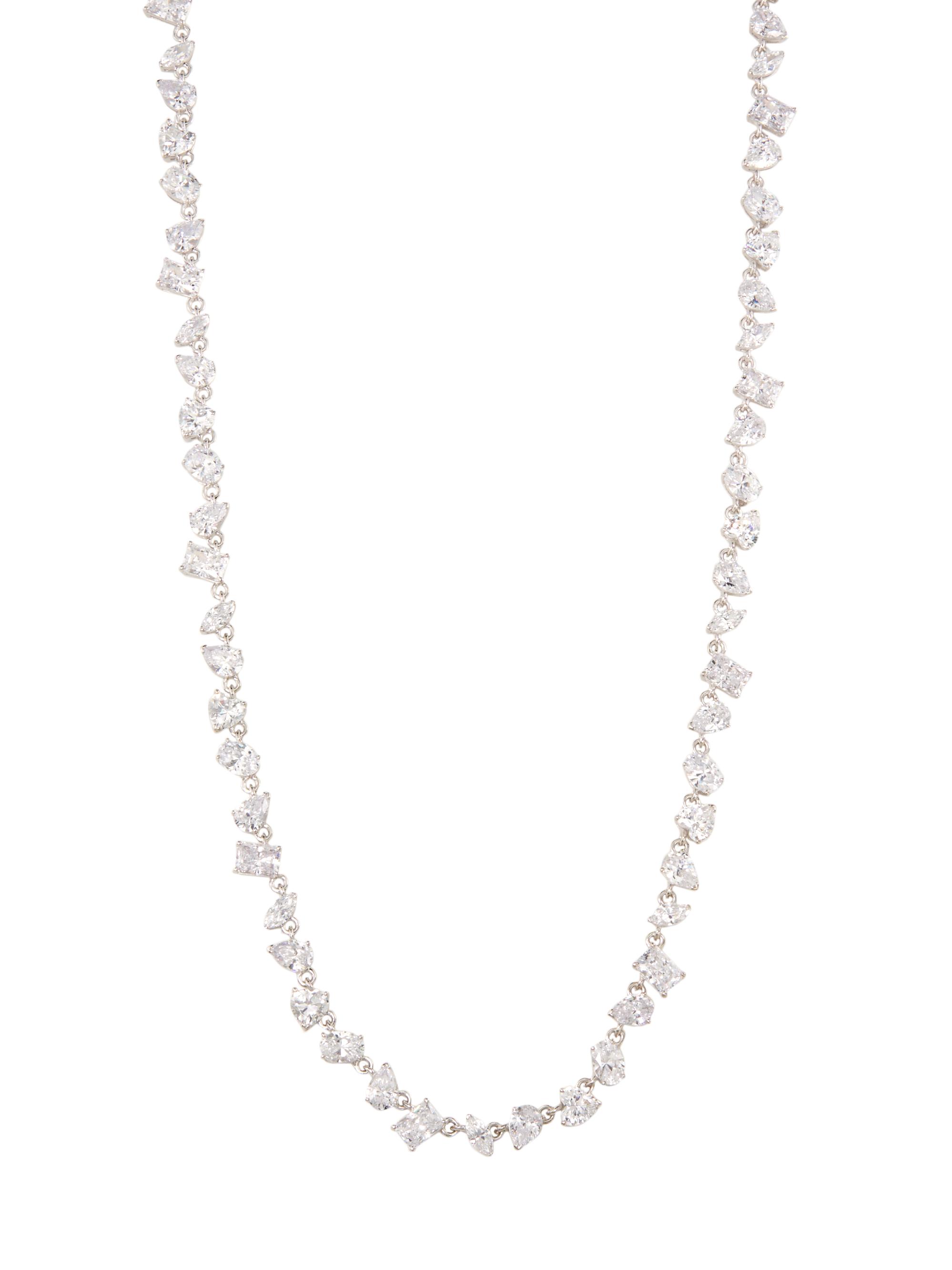 Adriana Orsini Women's Impress Sterling Silver & Cubic Zirconia Long Necklace - Silver