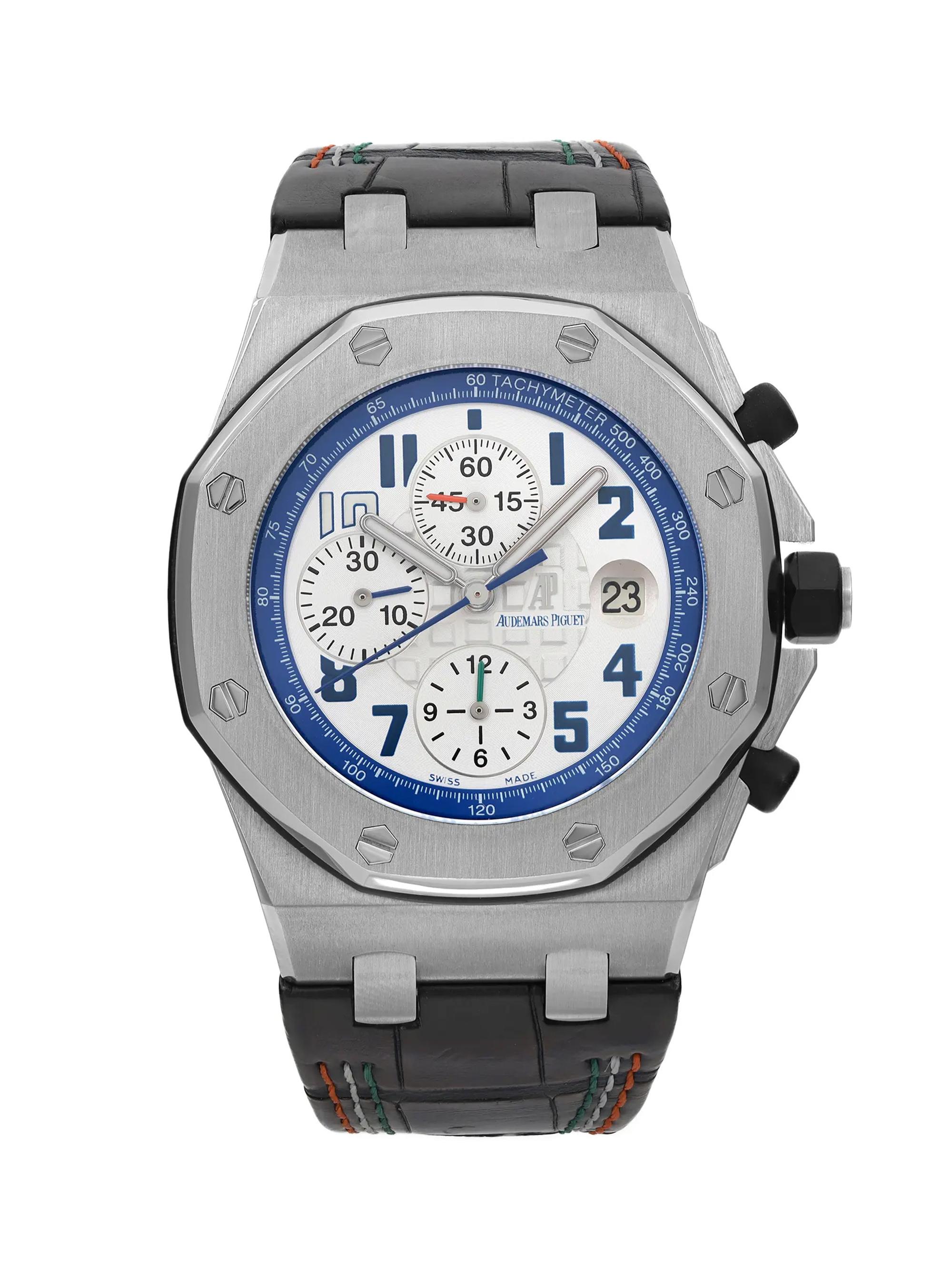 Audemars Piguet Men's Pre-Owned Royal Oak Offshore SS Chrono 44MM Sachin Tendulkar Watch Limited Edition - Blue