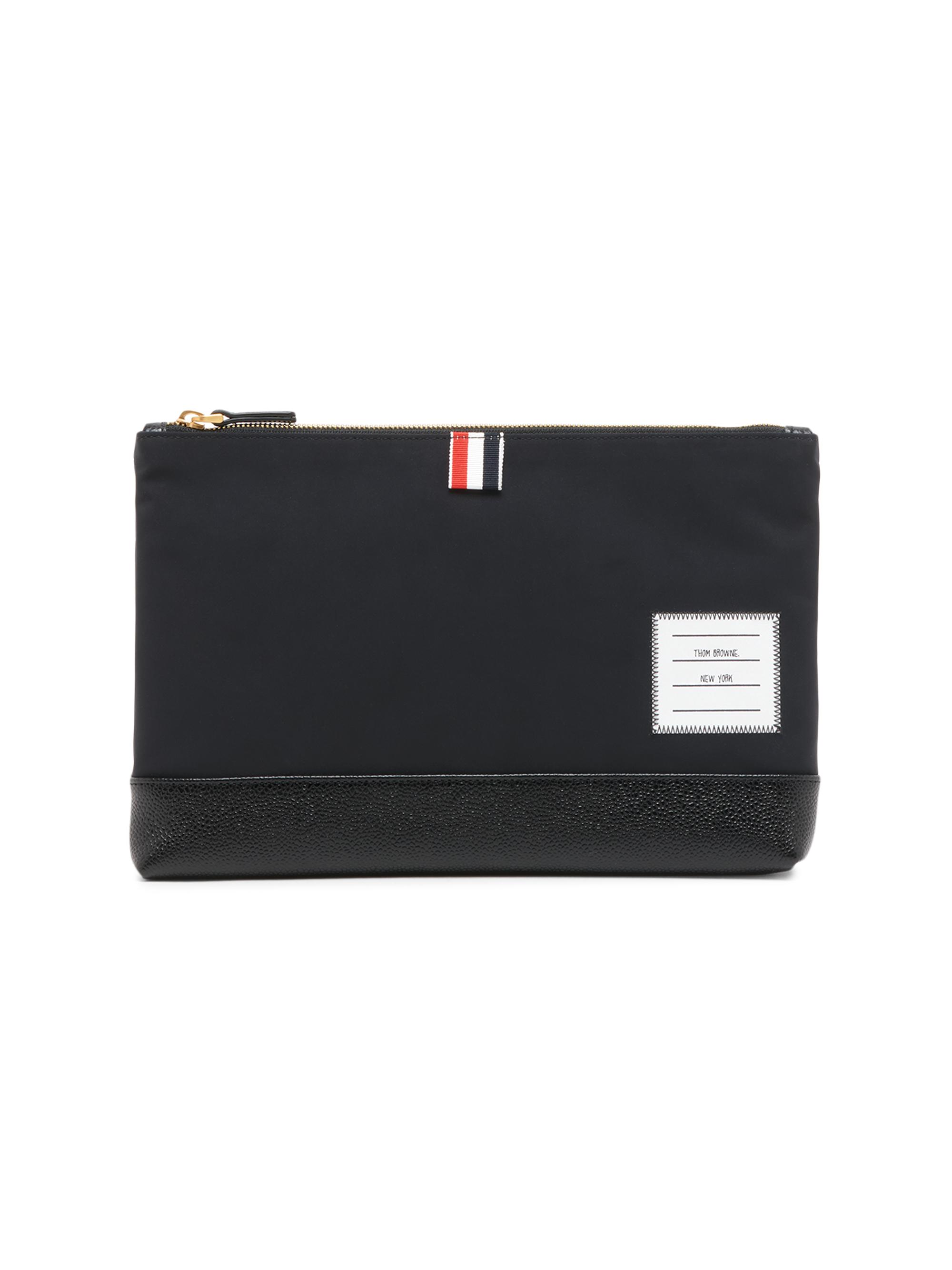 Thom Browne Men's  Twill Zip Pouch - Black