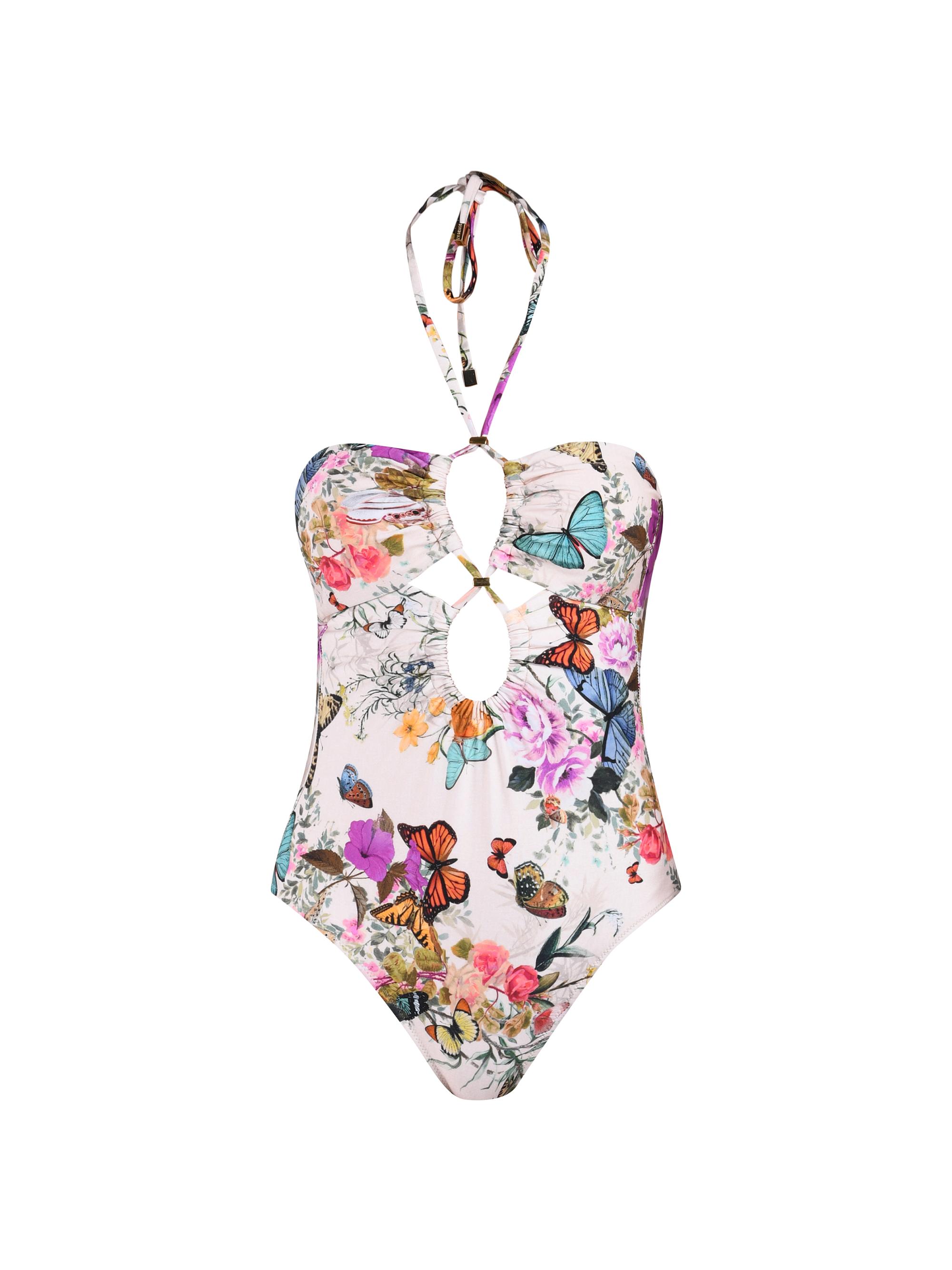 L'AGENCE Women's Butterfly Shiva Keyhole Bandeau One-Piece Swimsuit -